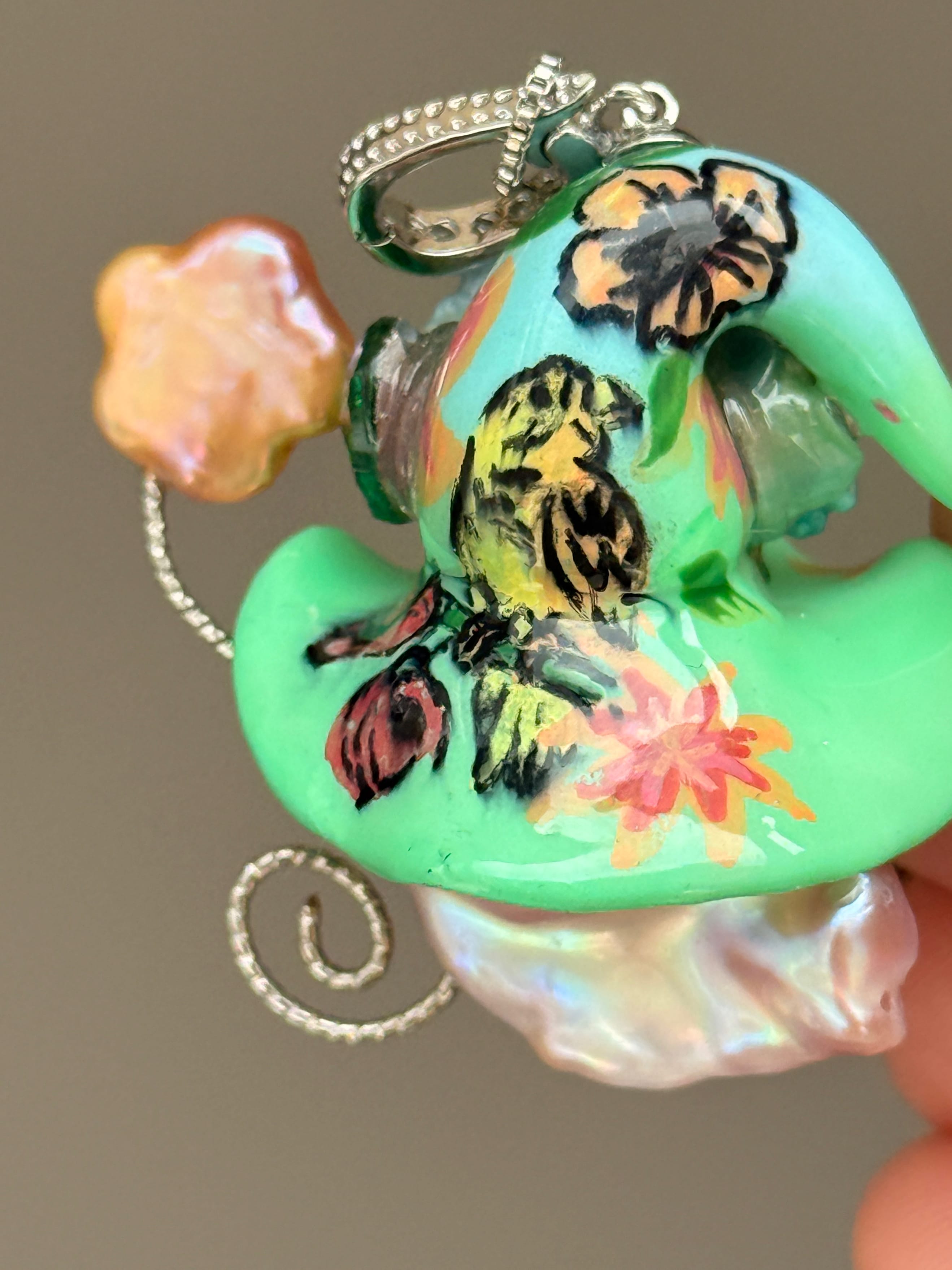 Parrot Garden Sprite Baroque Pearl Necklace SKUE307
