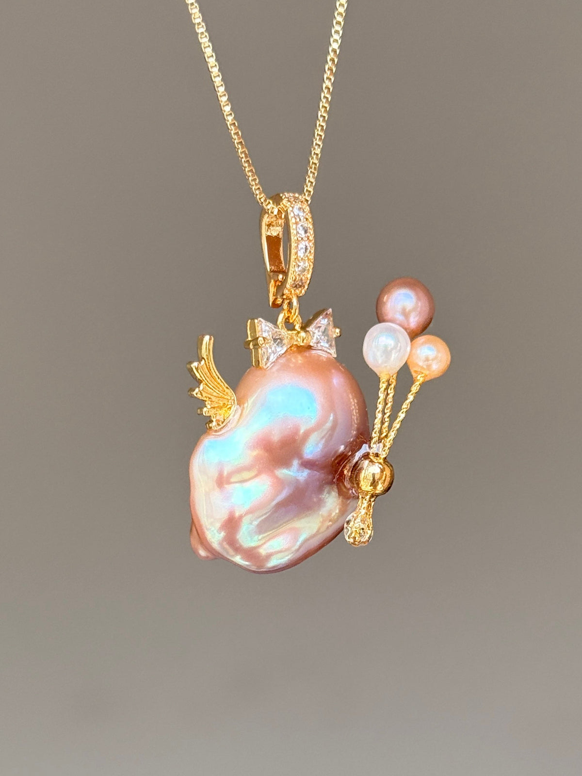 Balloon Wing Sprite Baroque Pearl Necklace SKUE886