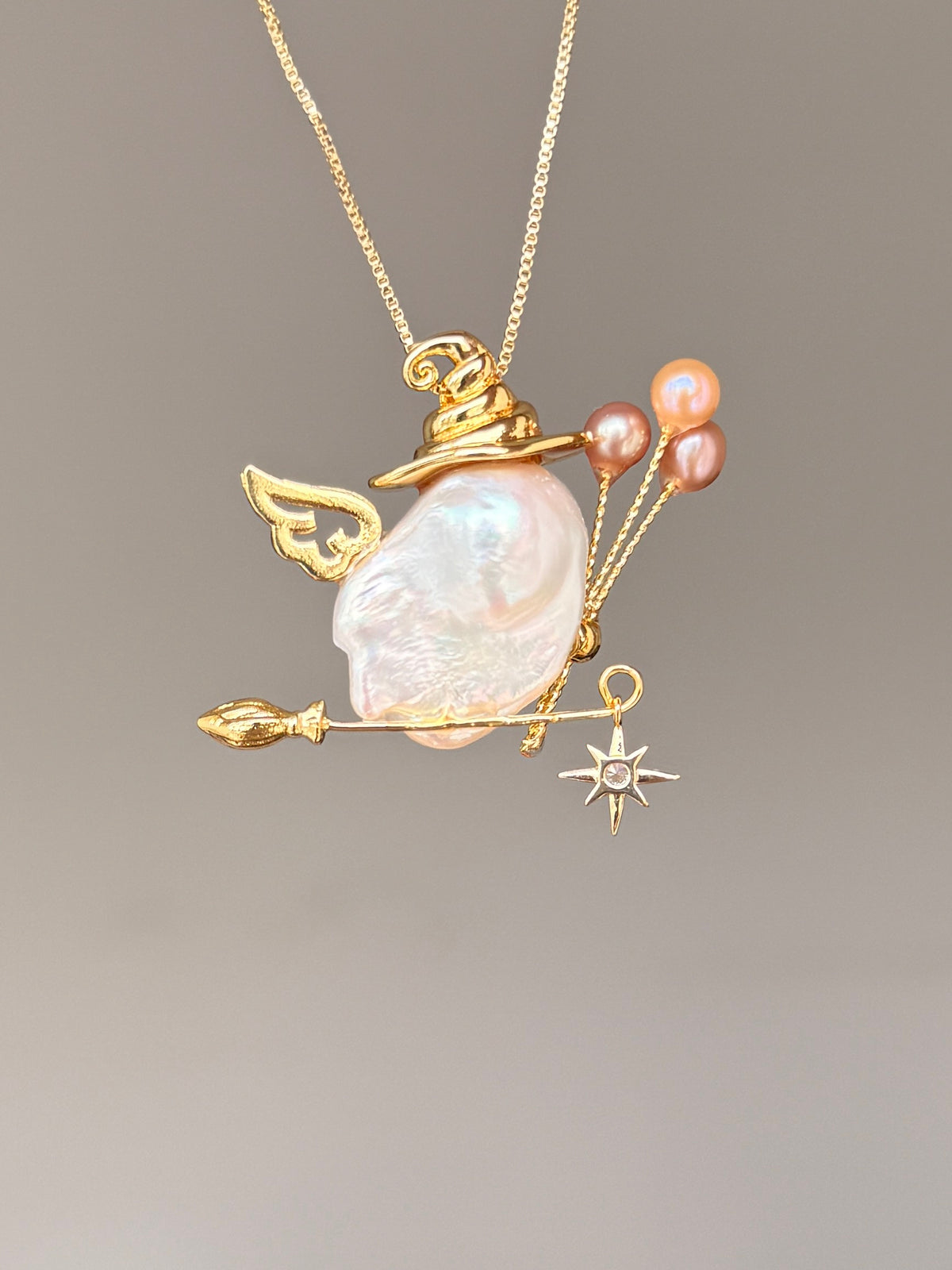 Balloon Witch Sprite Baroque Pearl Necklace SKUE1169
