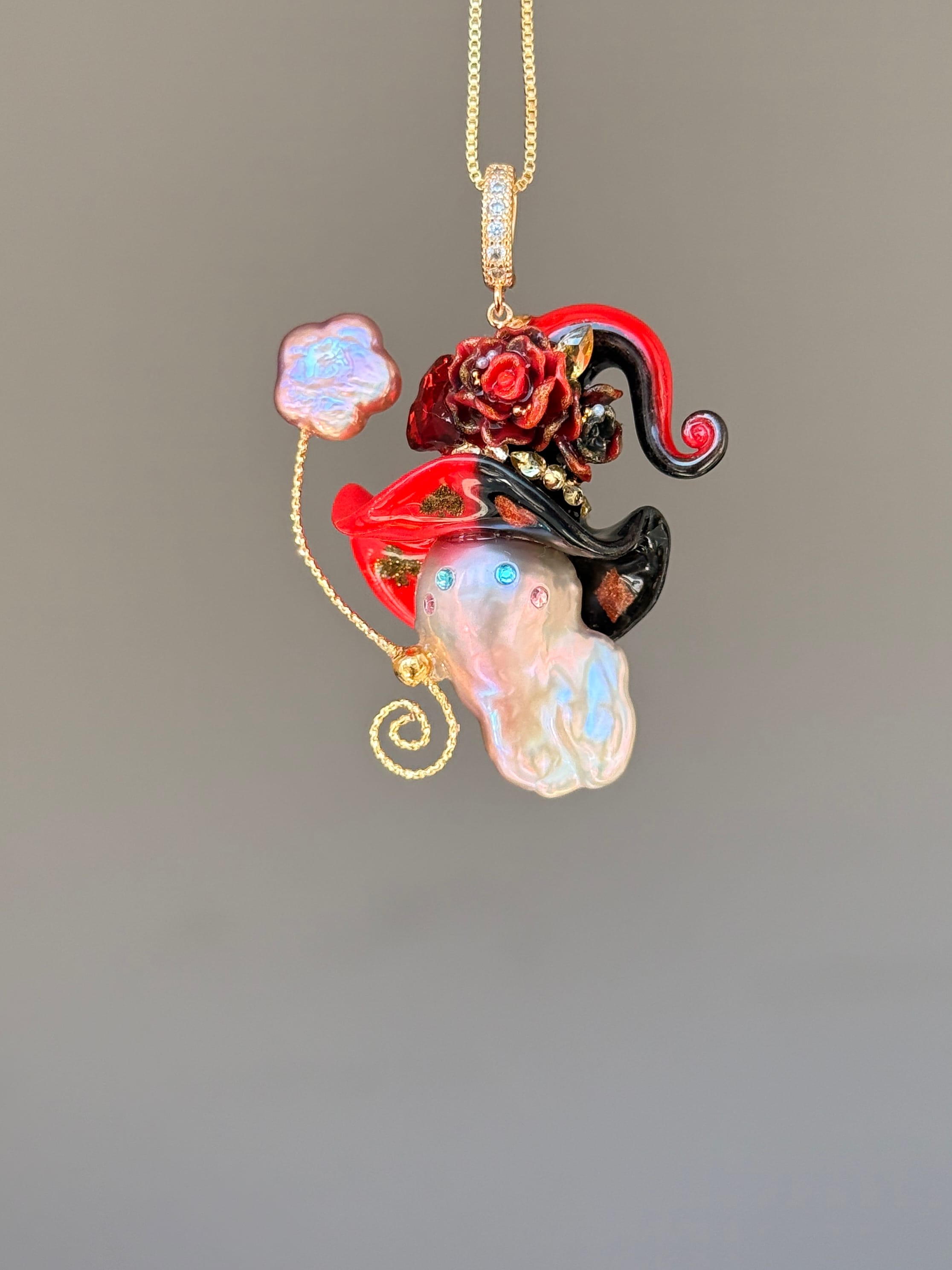 Lucky Ace Colorblock Baroque Pearl Necklace SKUE200