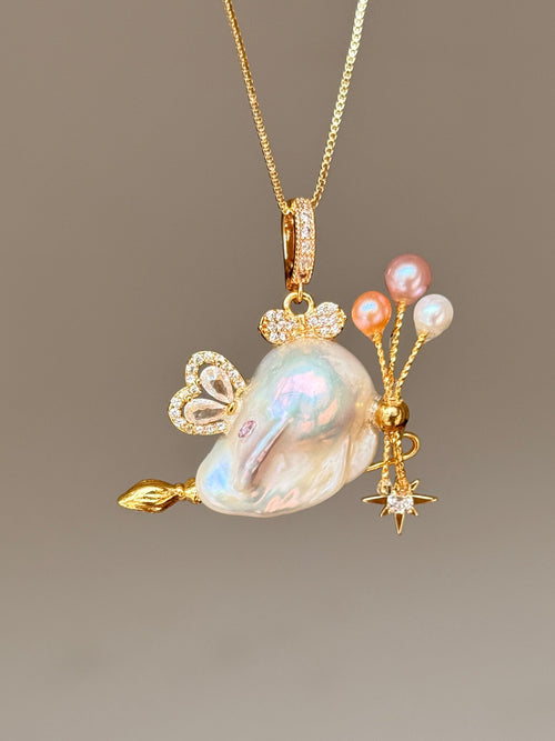 Balloon Star Sprite Baroque Pearl Necklace SKUE472