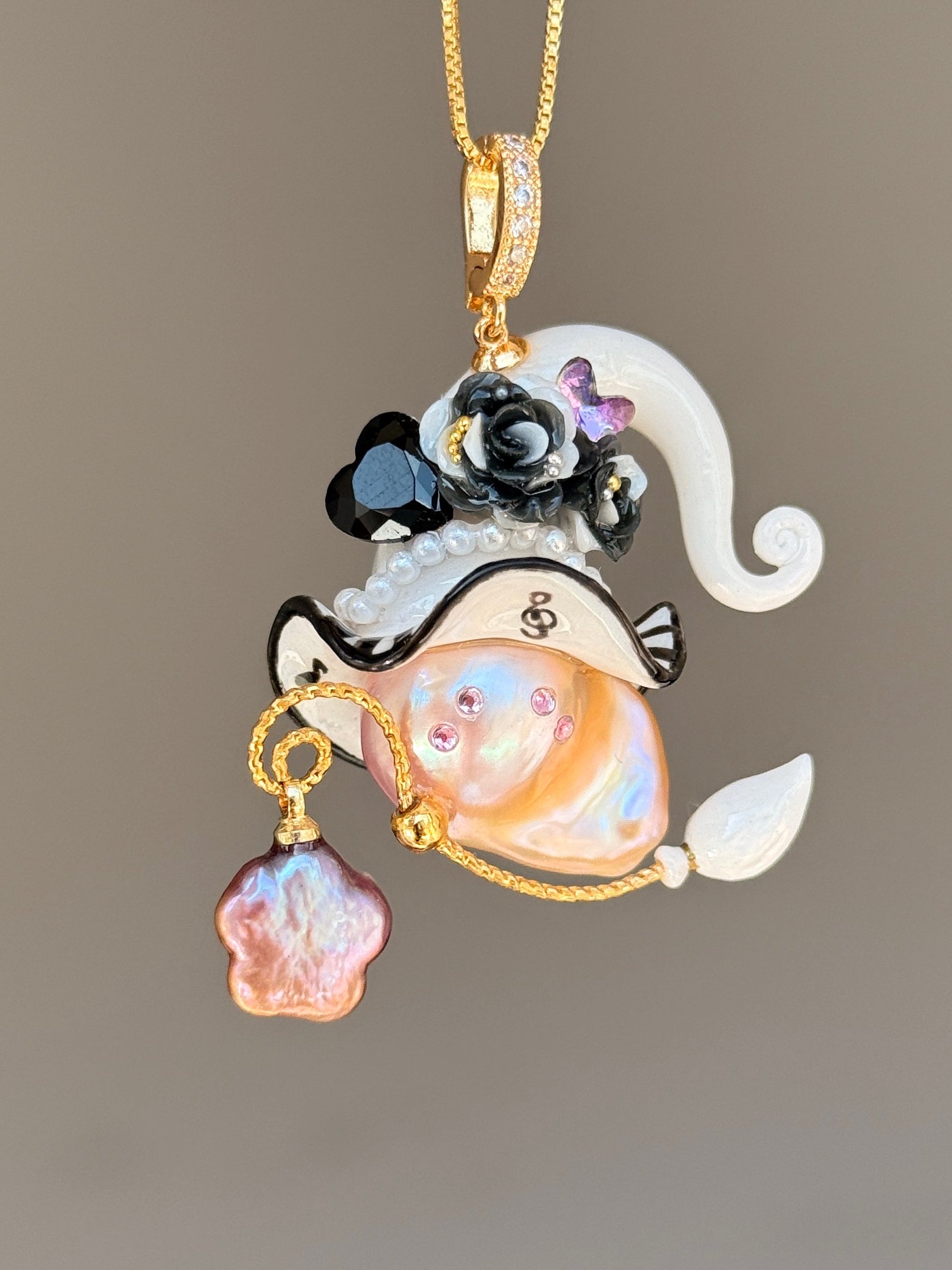 Midnight Keys Sprite Baroque Pearl Necklace SKUE174