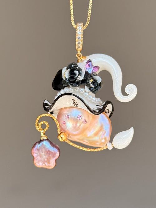 Midnight Keys Sprite Baroque Pearl Necklace SKUE174