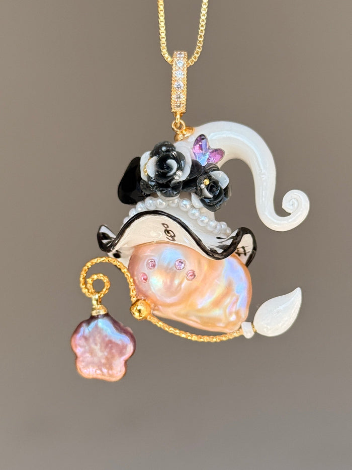 Midnight Keys Sprite Baroque Pearl Necklace SKUE174