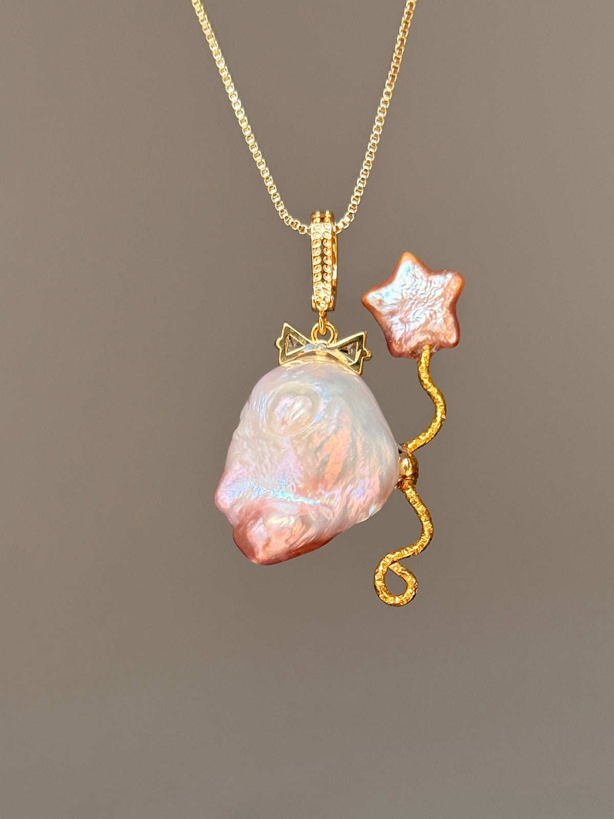 Star Balloon Sprite Baroque Pearl Necklace SKU737P1102