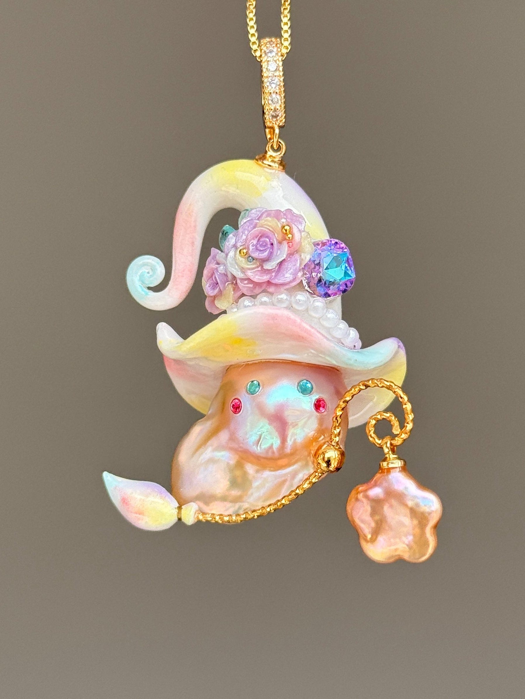 Pastel Rainbow Daydream Baroque Pearl Necklace SKUE162