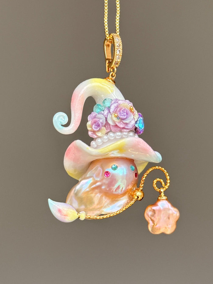 Pastel Rainbow Daydream Baroque Pearl Necklace SKUE162