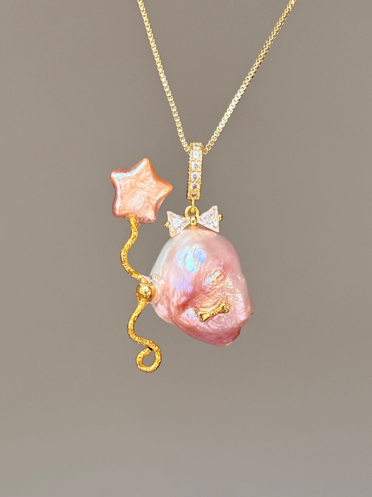 Star Balloon Sprite Baroque Pearl Necklace SKU737P1102
