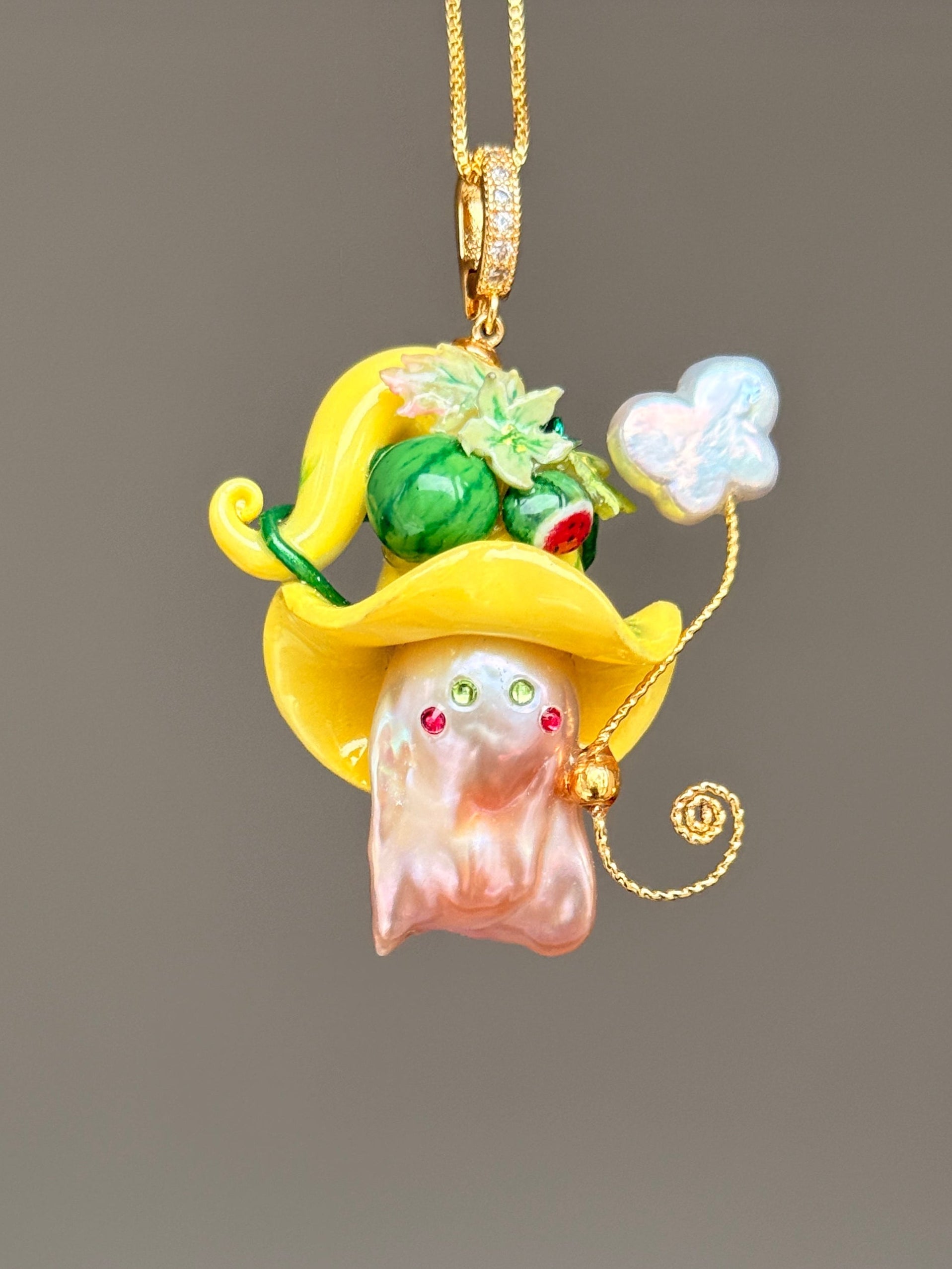 Watermelon Patch Sprite Baroque Pearl Necklace SKUE151