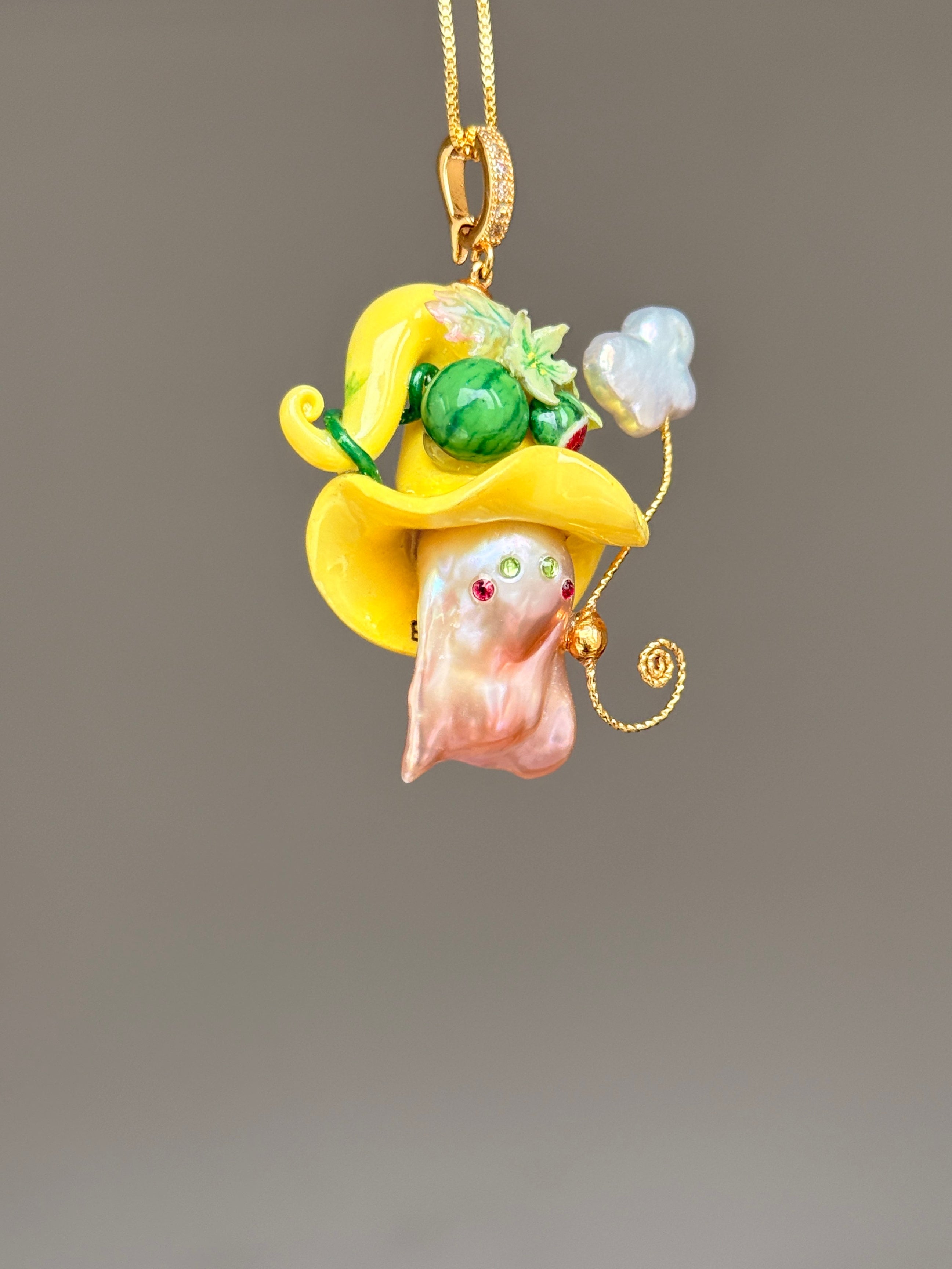 Watermelon Patch Sprite Baroque Pearl Necklace SKUE151