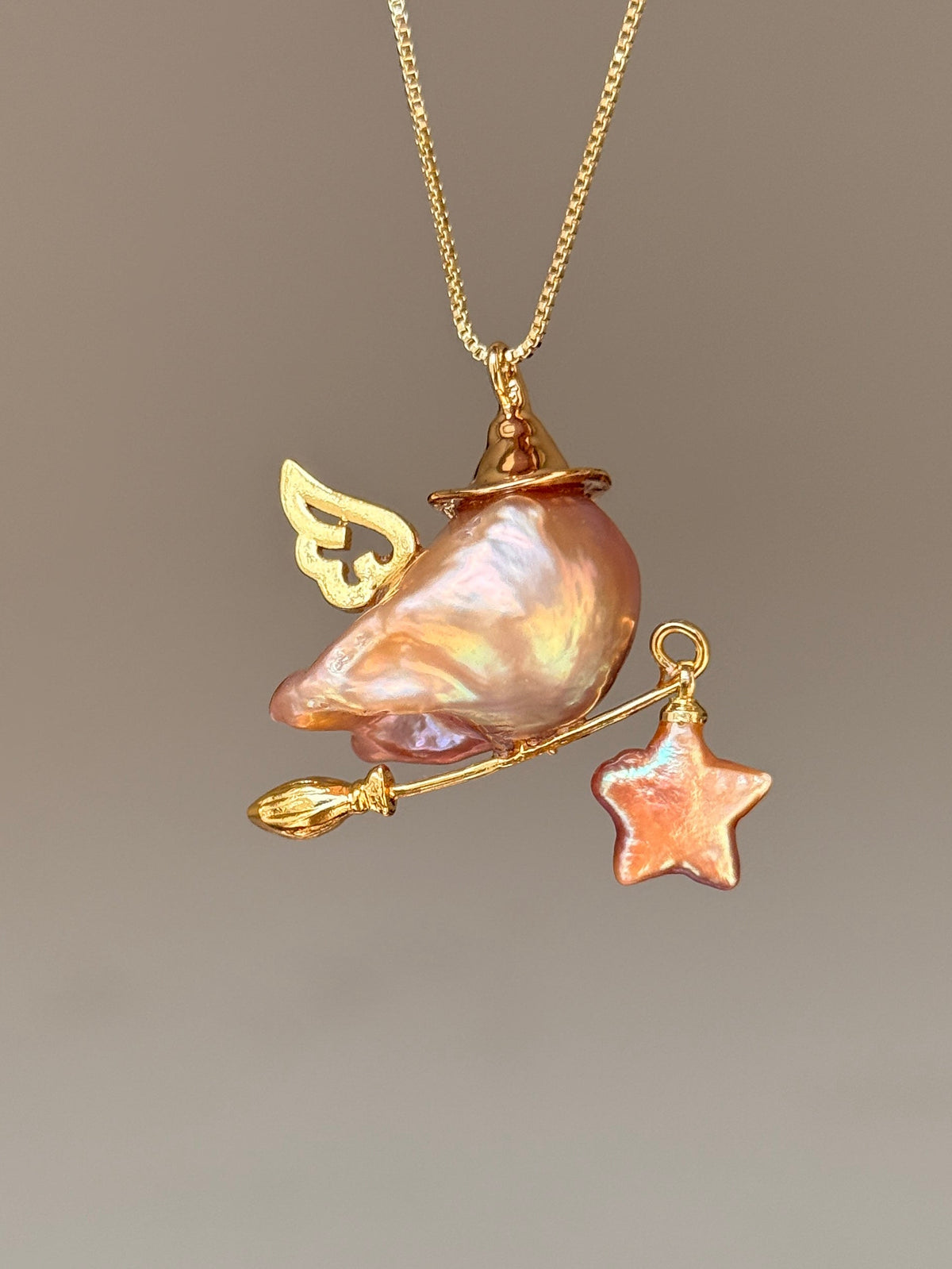 Star Charm Witch Baroque Pearl Necklace SKUE908
