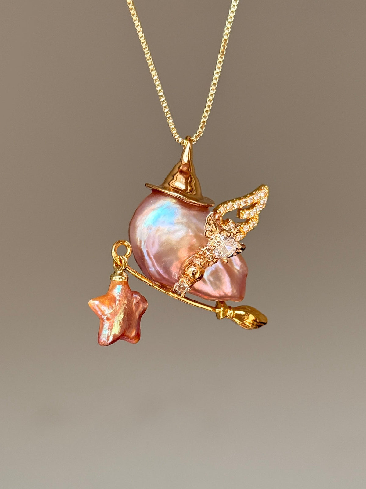 Star Charm Witch Baroque Pearl Necklace SKUE908