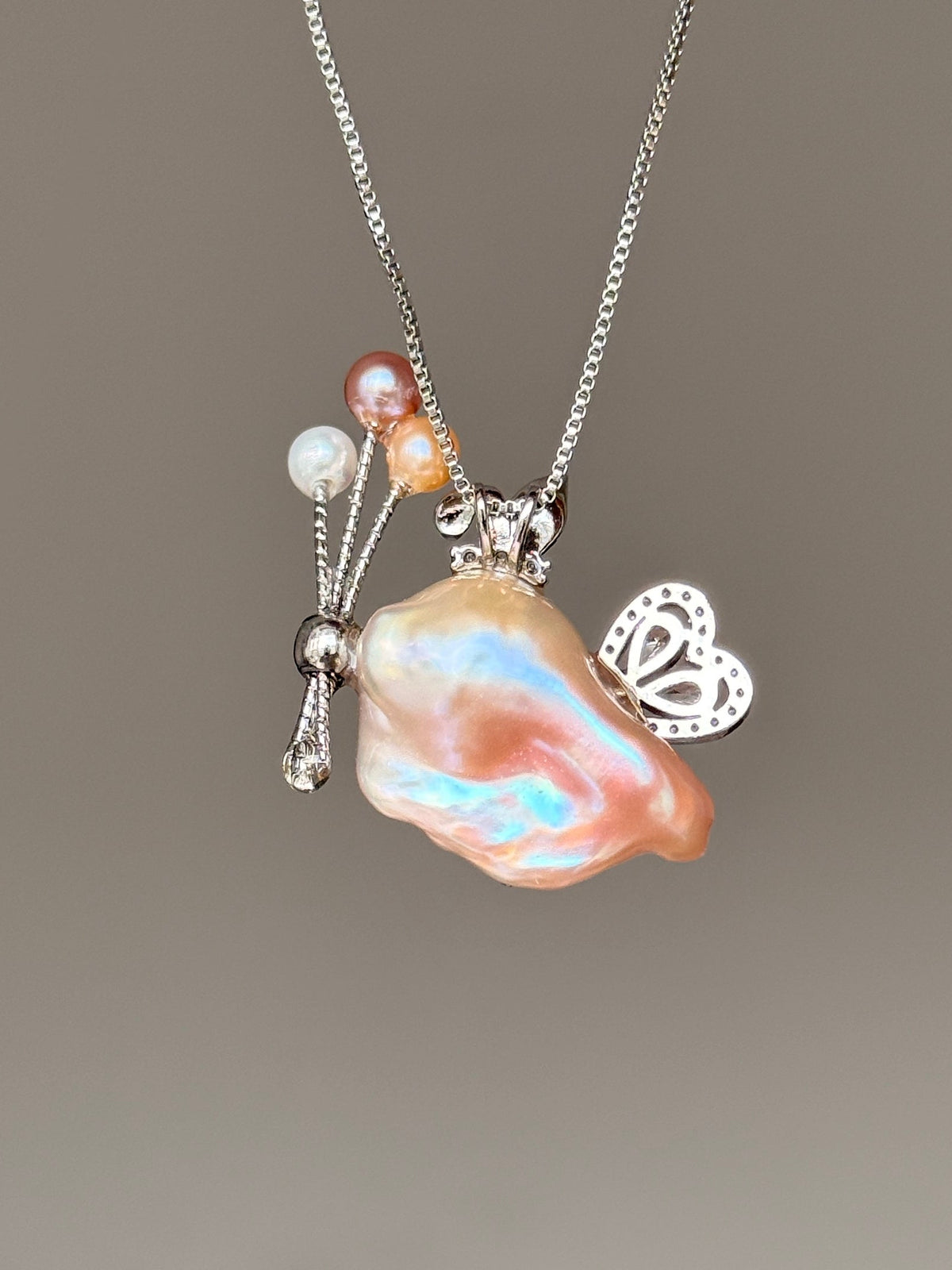 Balloon Butterfly Sprite Baroque Pearl Necklace SKUE231