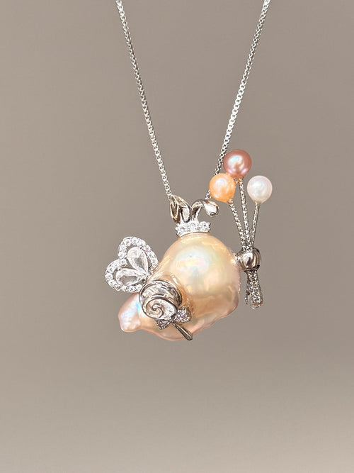 Balloon Butterfly Sprite Baroque Pearl Necklace SKUE231