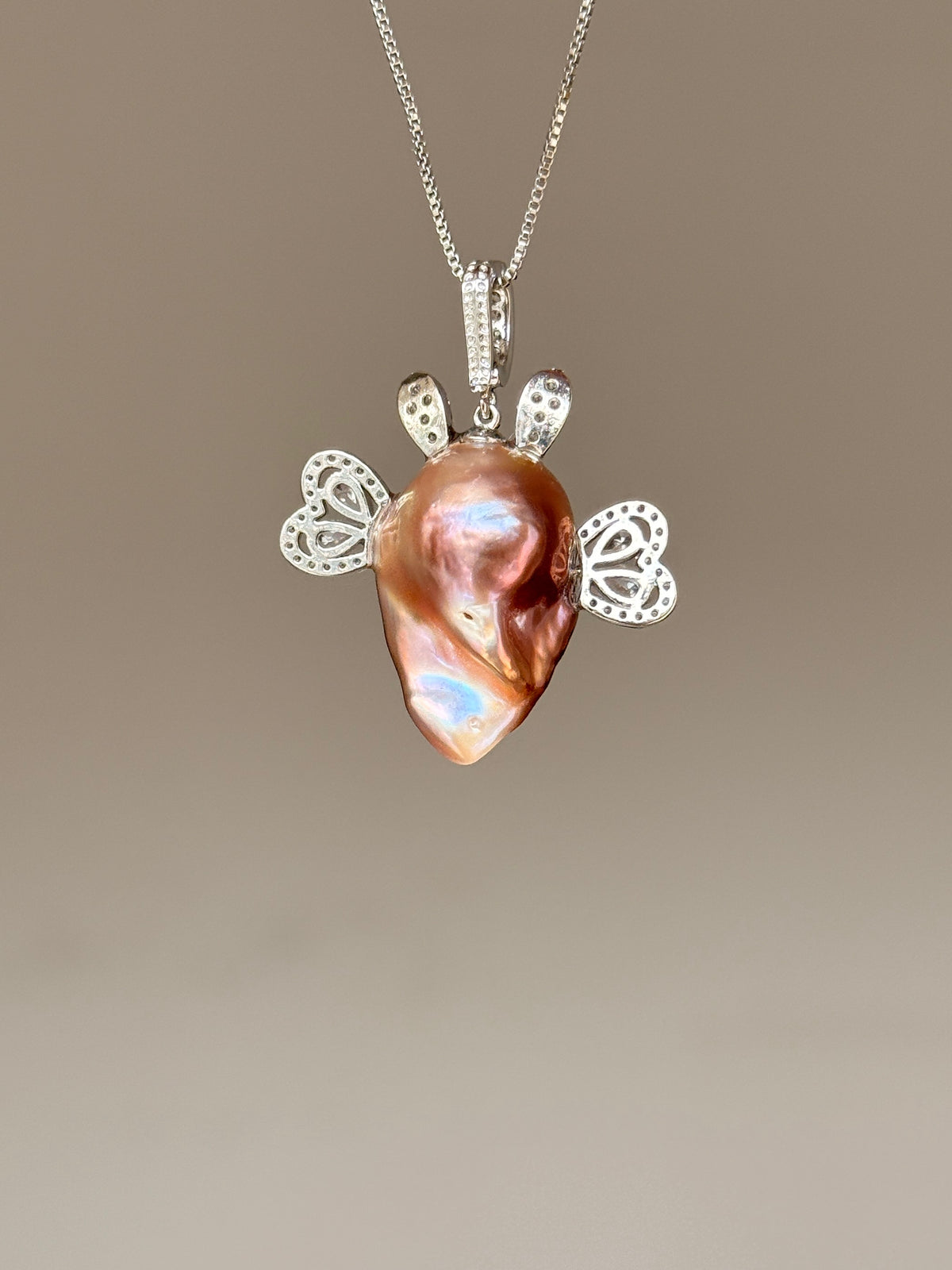 Bunny Cherub Baroque Pearl Necklace SKU1051P1234