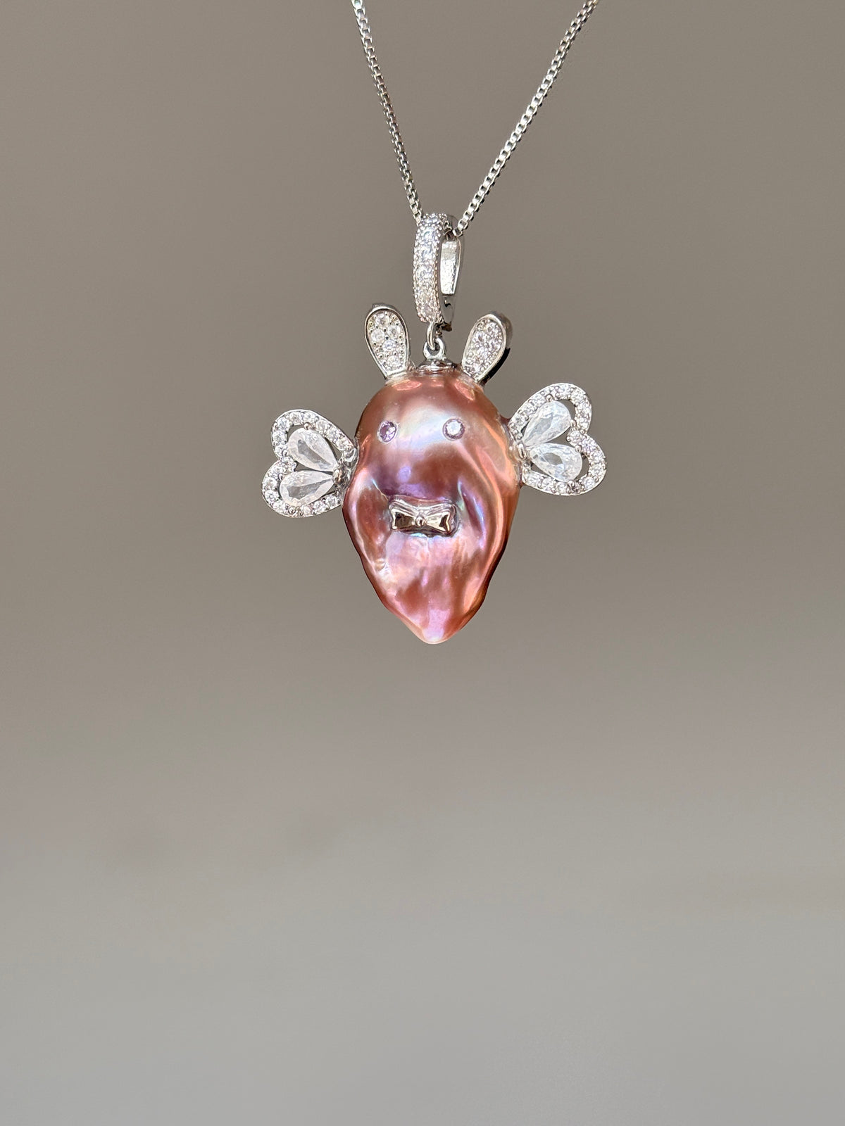 Bunny Cherub Baroque Pearl Necklace SKU1051P1234