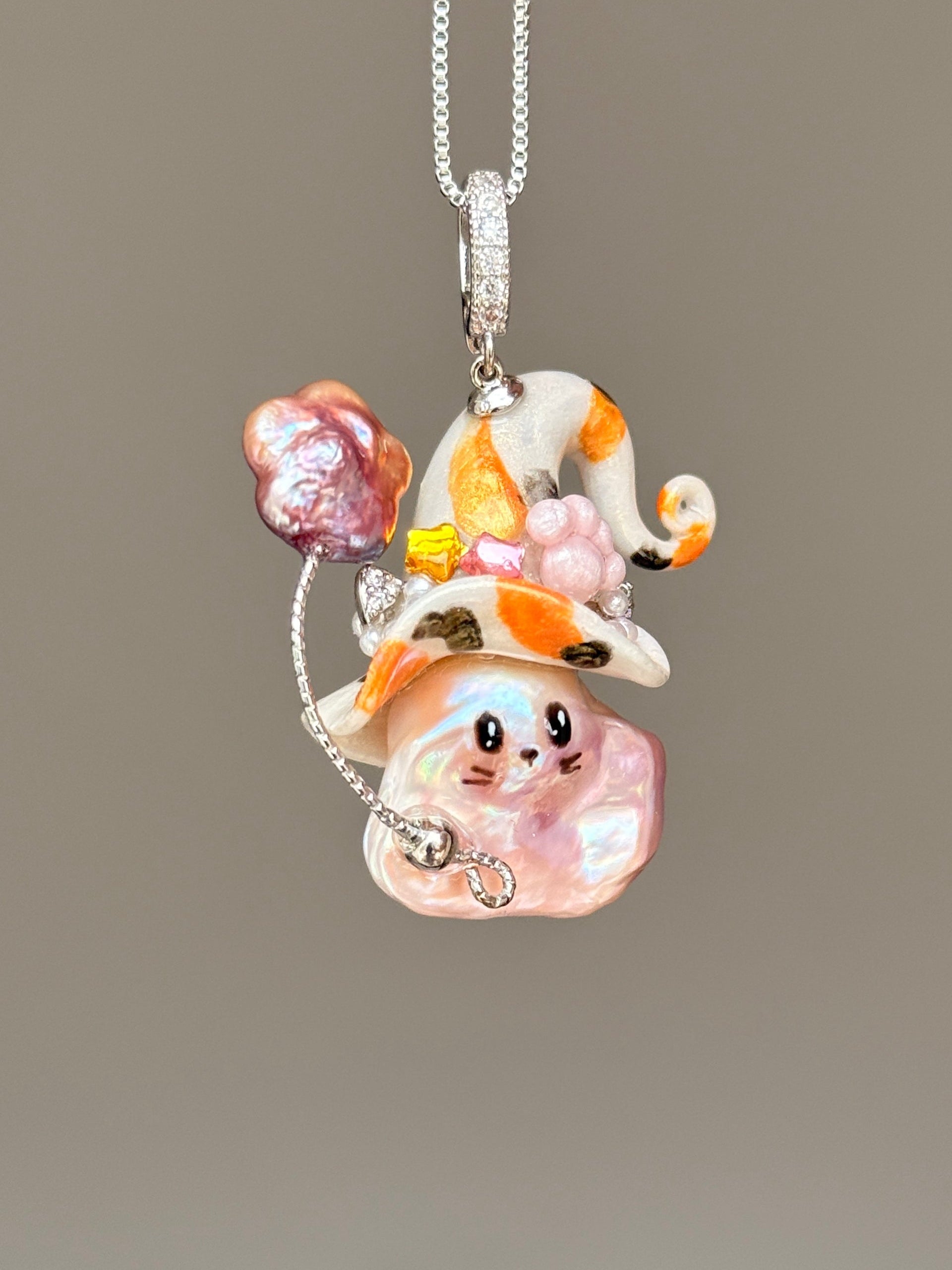 Cream Calico Sprite Baroque Pearl Necklace SKUE61