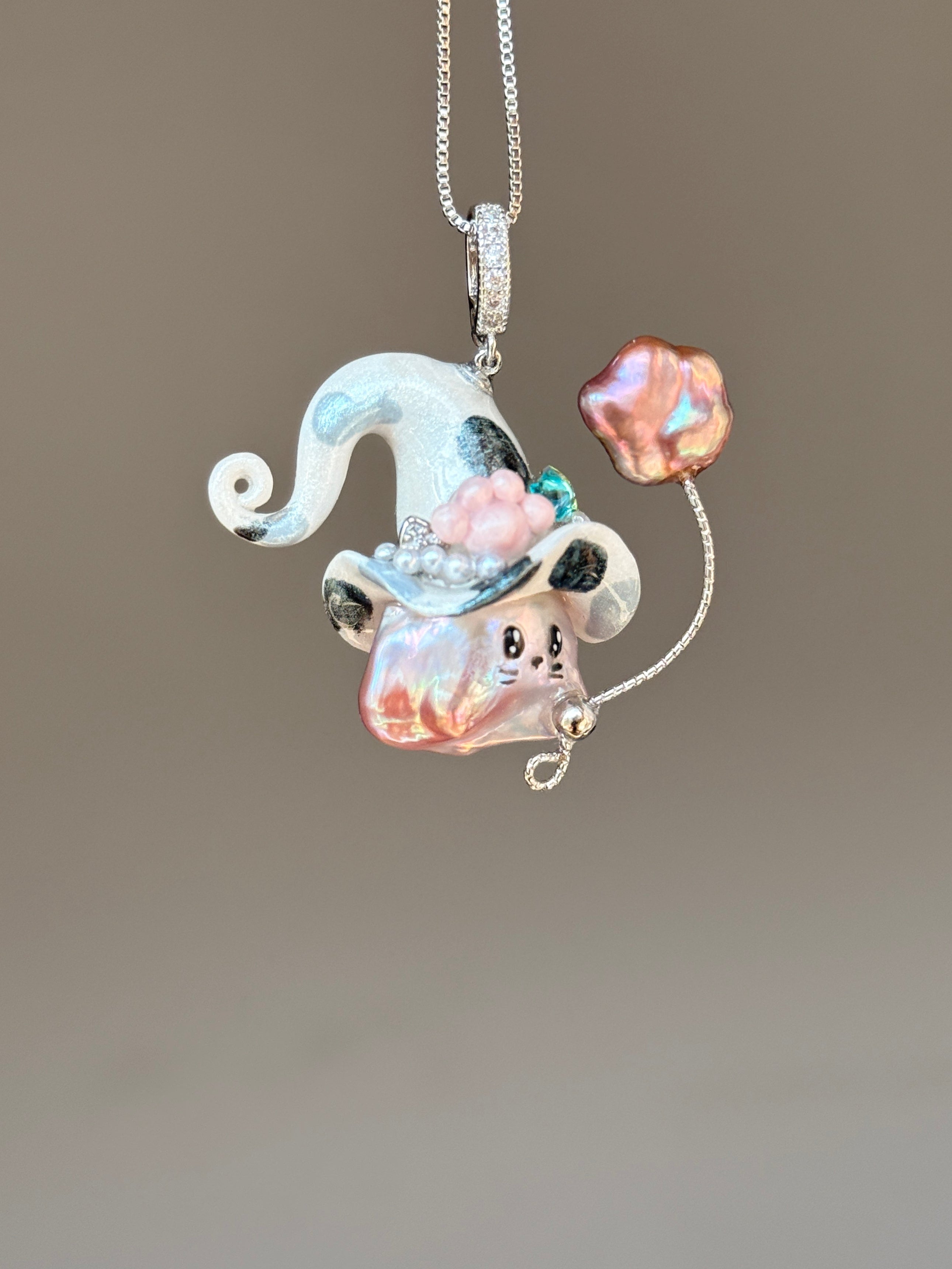 Shadow Calico Sprite Baroque Pearl Necklace SKUE57