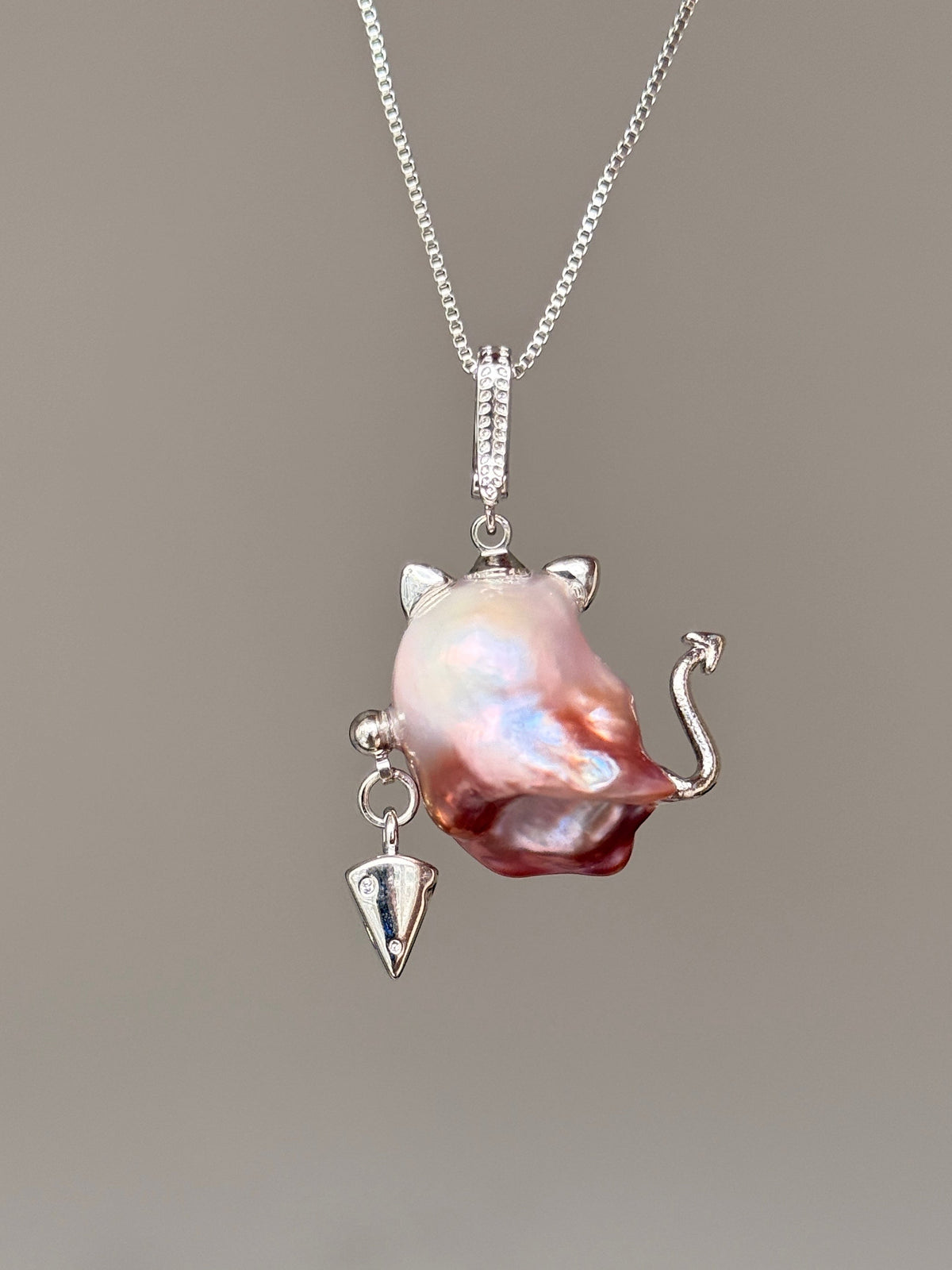 Cheese Cat Sprite Baroque Pearl Necklace SKU765P1017
