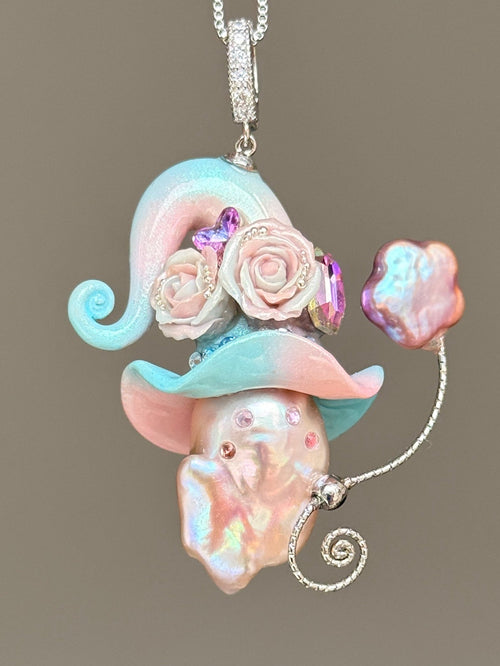 Cotton Candy Bloom Baroque Pearl Necklace SKUE14