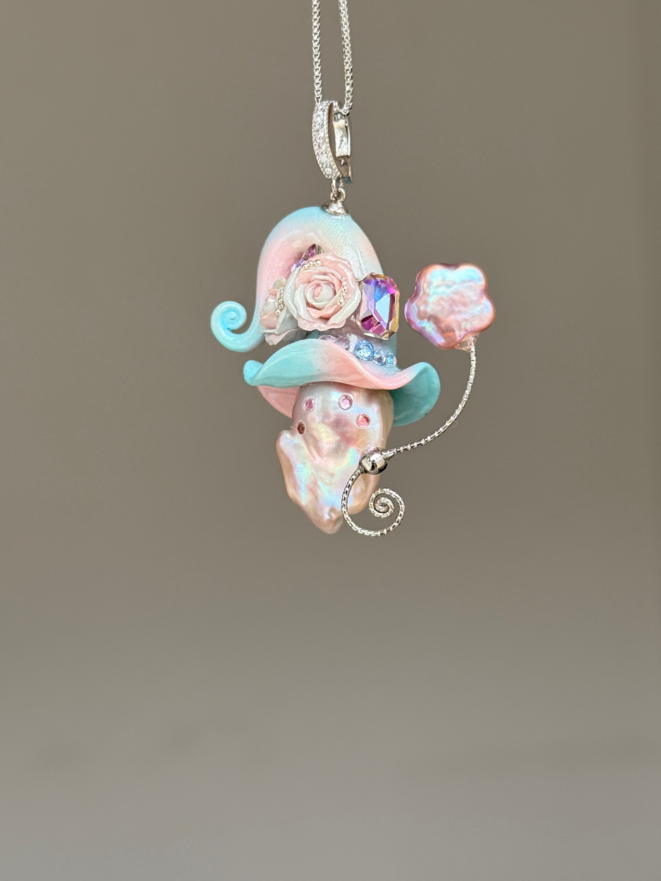 Cotton Candy Bloom Baroque Pearl Necklace SKUE14