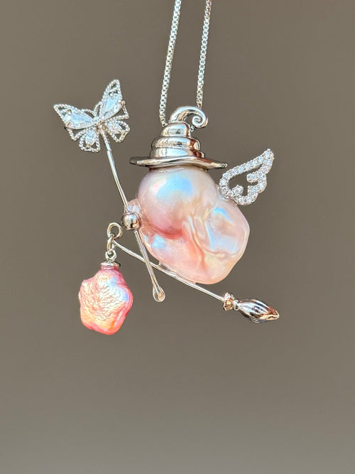Butterfly Witch Baroque Pearl Necklace SKUE12