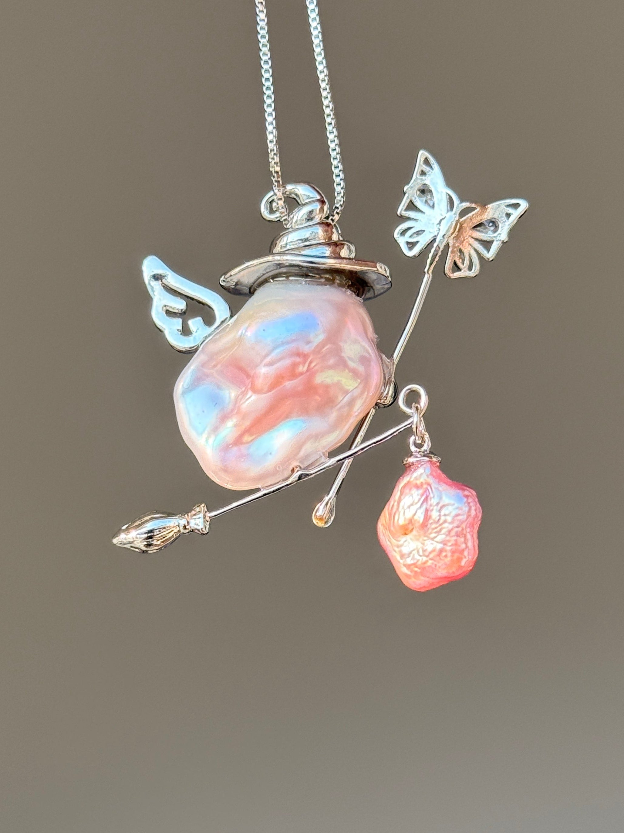 Butterfly Witch Baroque Pearl Necklace SKUE12