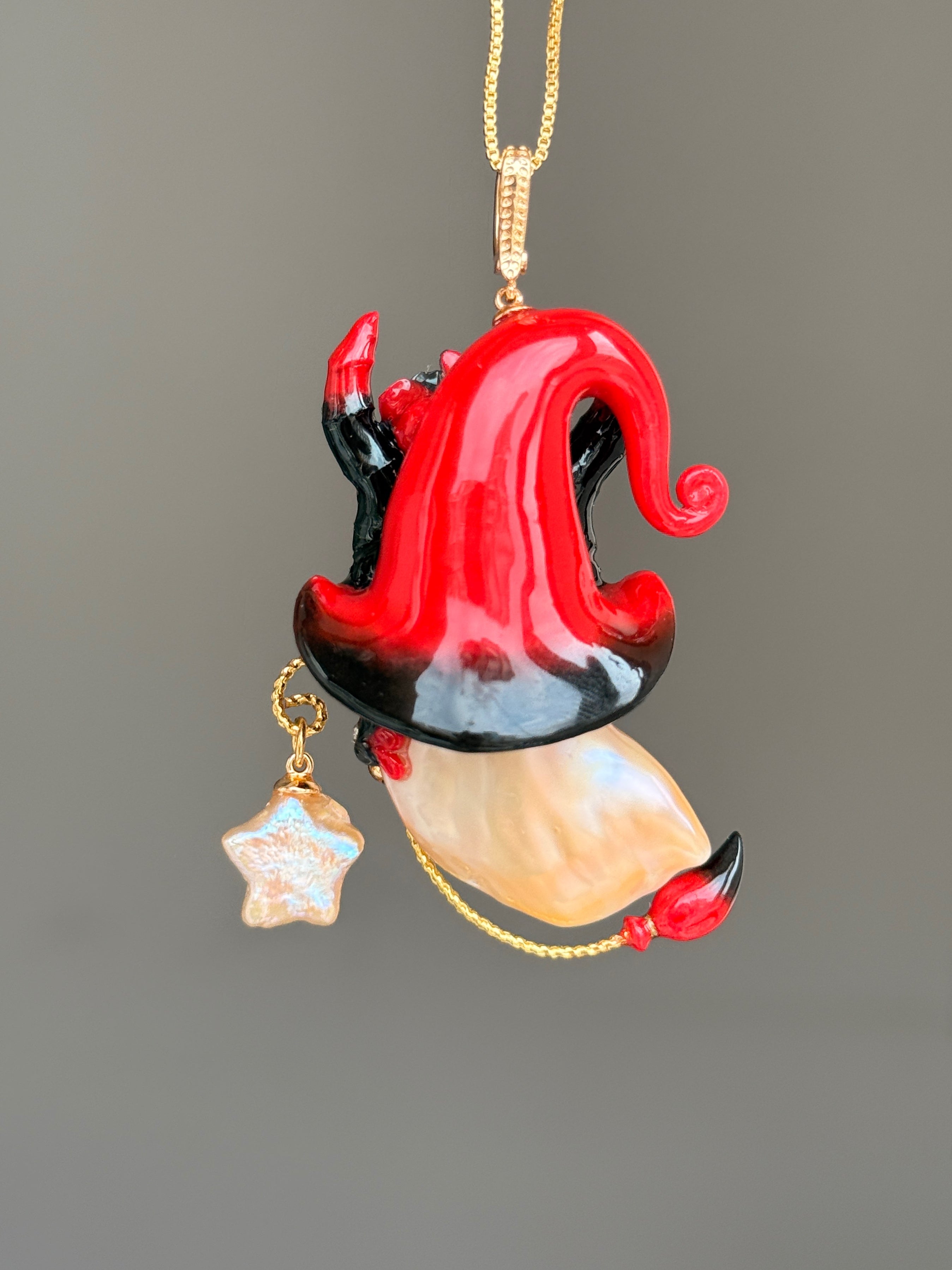 Devil Horn Sprite Baroque Pearl Necklace SKU1179P1520