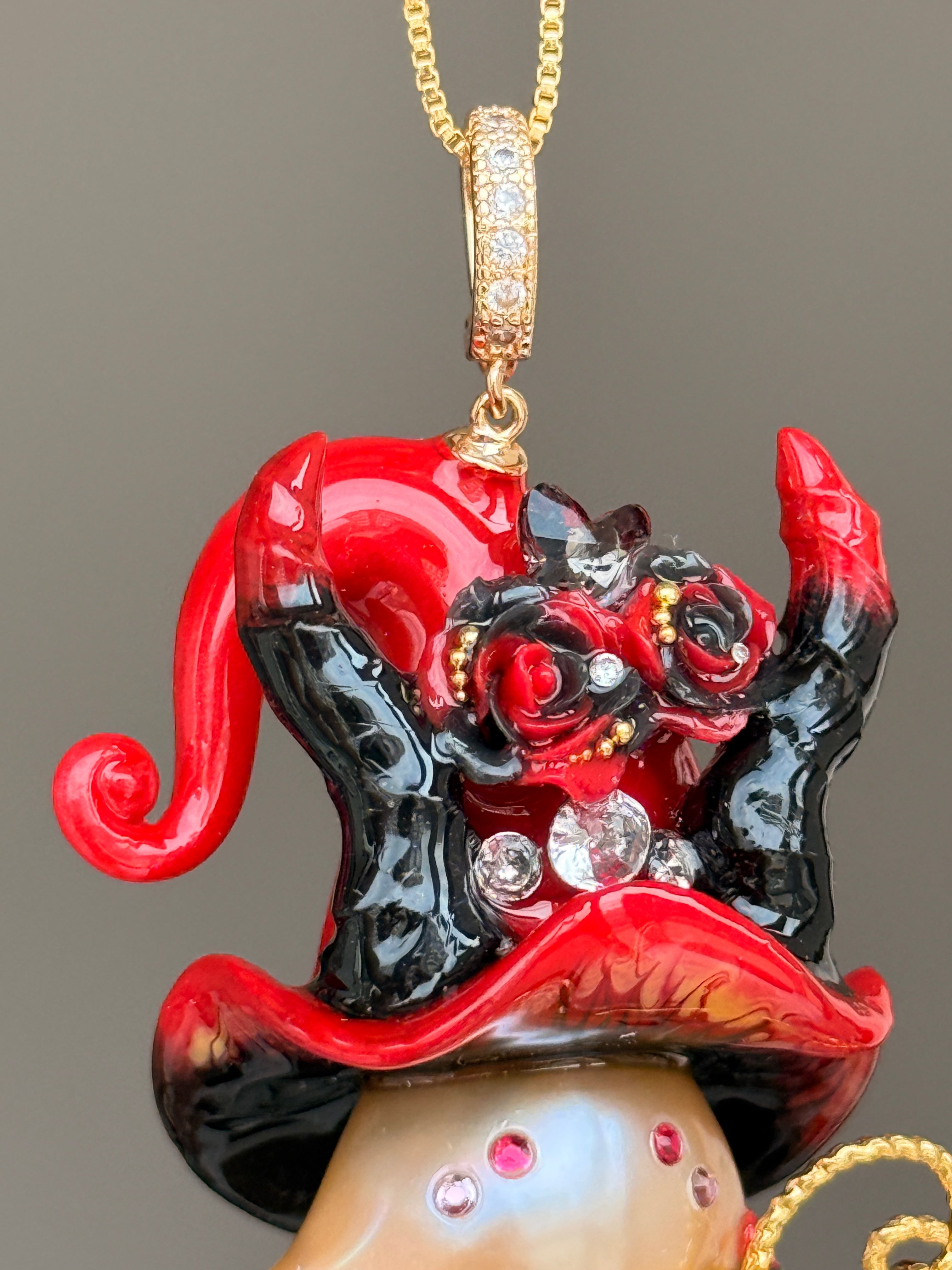 Devil Horn Sprite Baroque Pearl Necklace SKU1179P1520