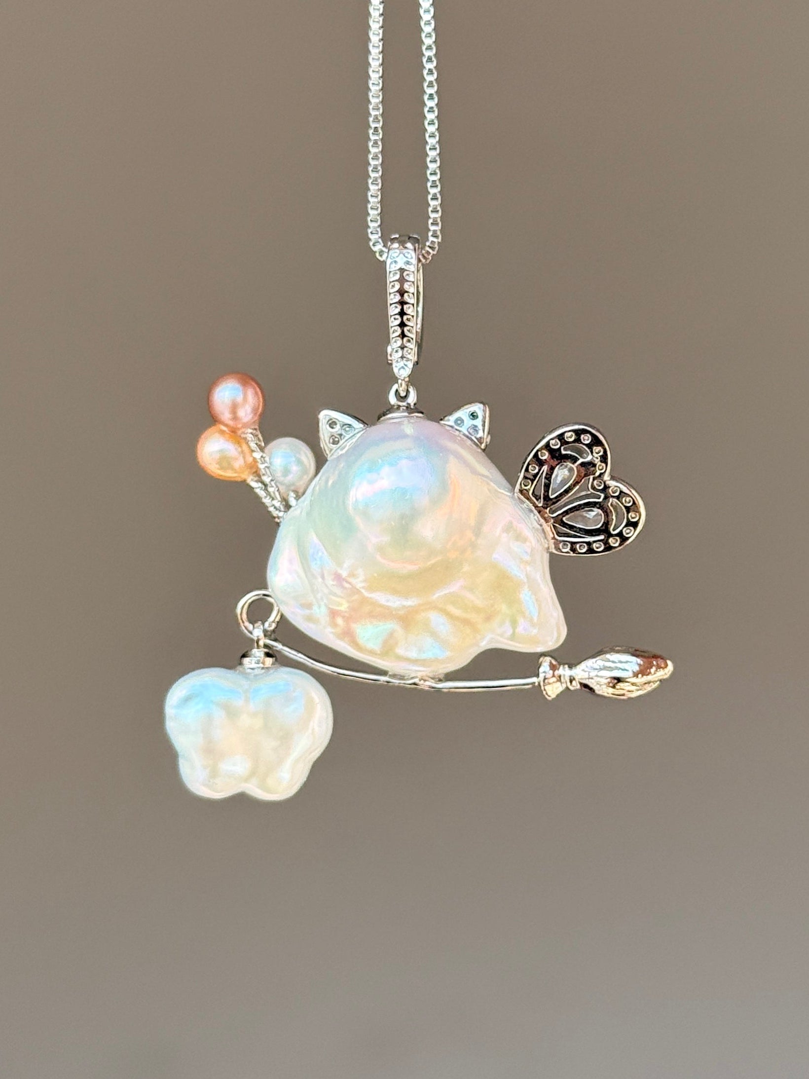 Butterfly Familiar Baroque Pearl Necklace SKU1074P1613