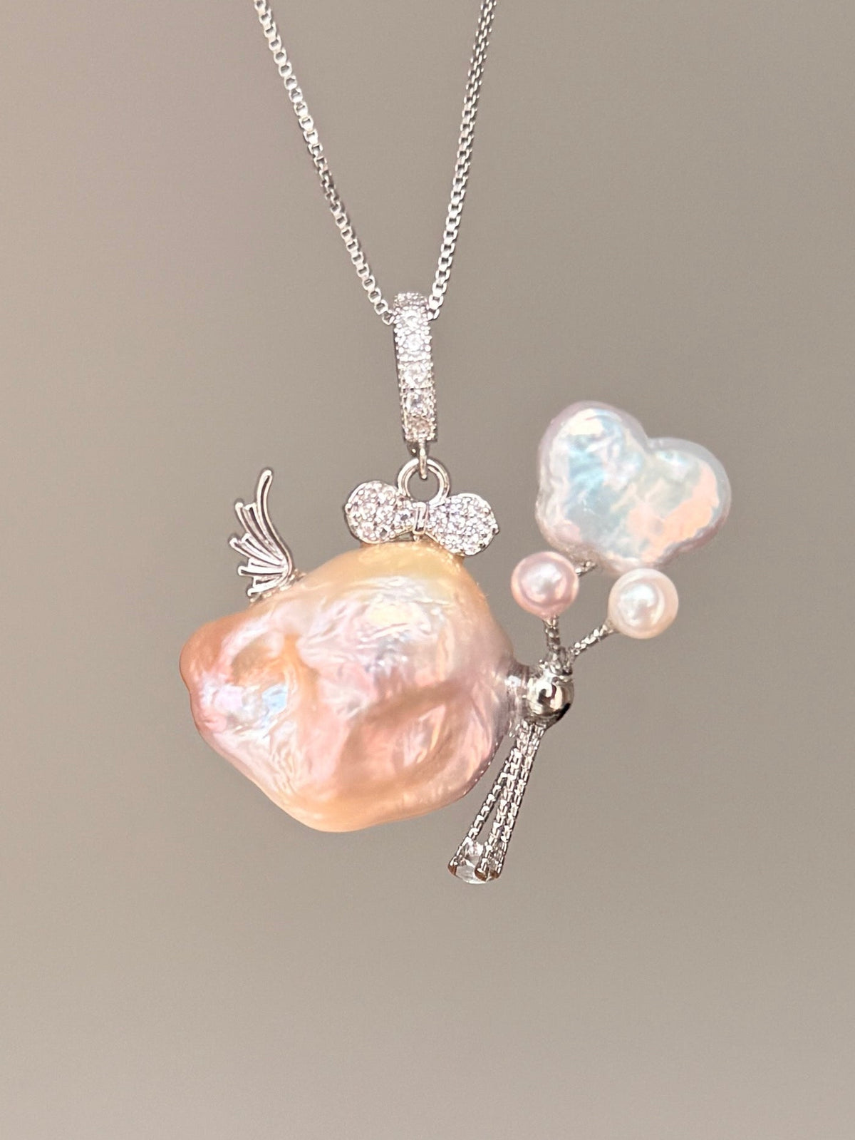 Cloud Balloon Sprite Baroque Pearl Necklace SKU924P1357