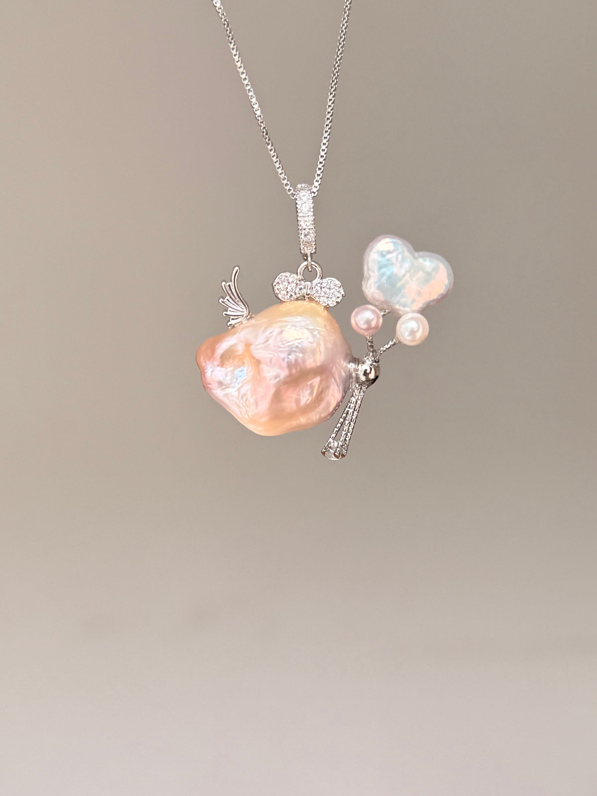 Cloud Balloon Sprite Baroque Pearl Necklace SKU924P1357