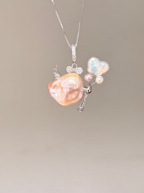 Cloud Balloon Sprite Baroque Pearl Necklace SKU924P1357