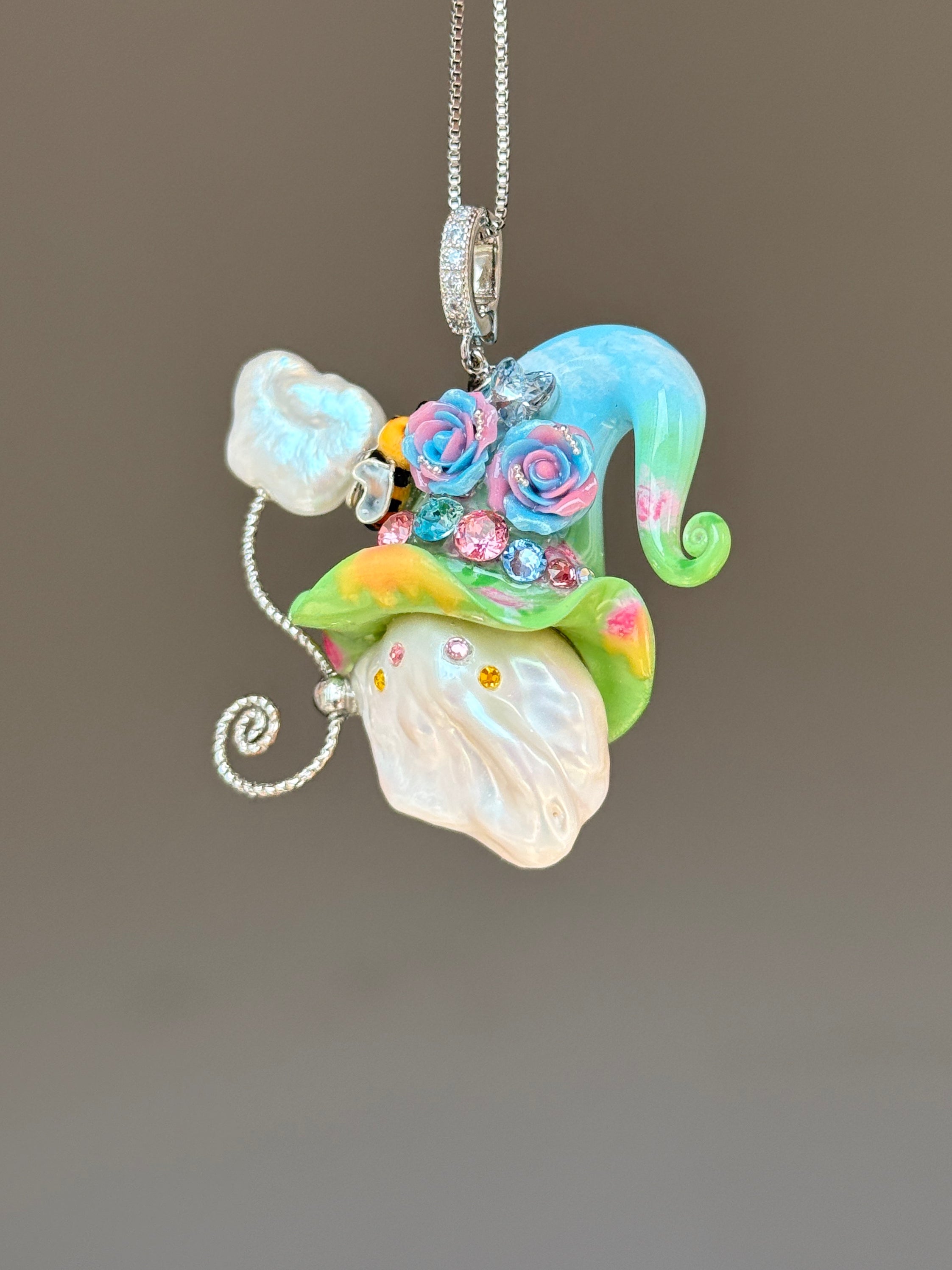 Bumblebee Blossom Sprite Baroque Pearl Necklace SKU1048P1597