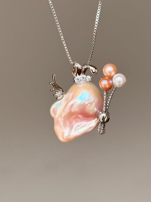Balloon Wing Sprite Baroque Pearl Necklace SKUE89