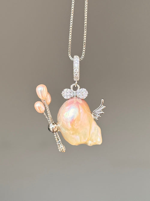 Balloon Wing Sprite Baroque Pearl Necklace SKUE249