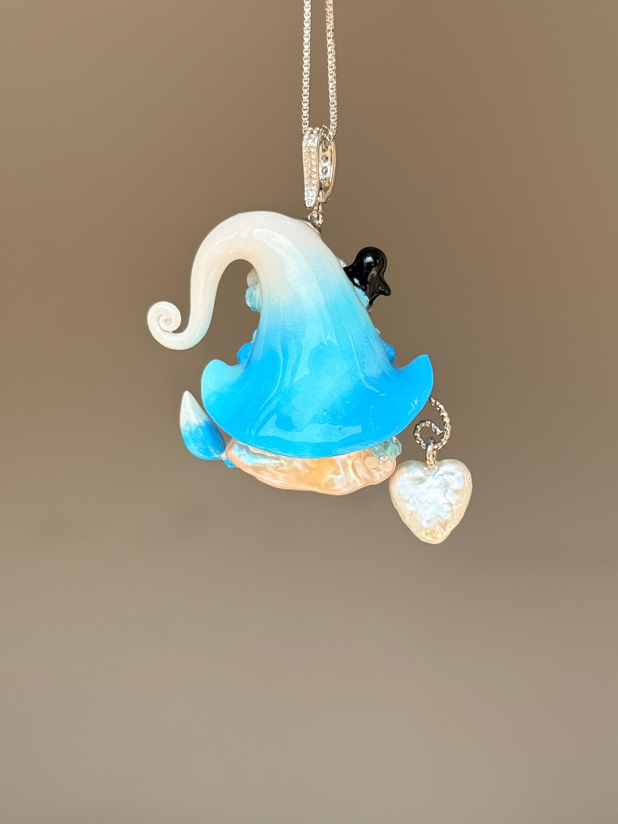 Arctic Penguin Sprite Baroque Pearl Necklace SKU1011P1269
