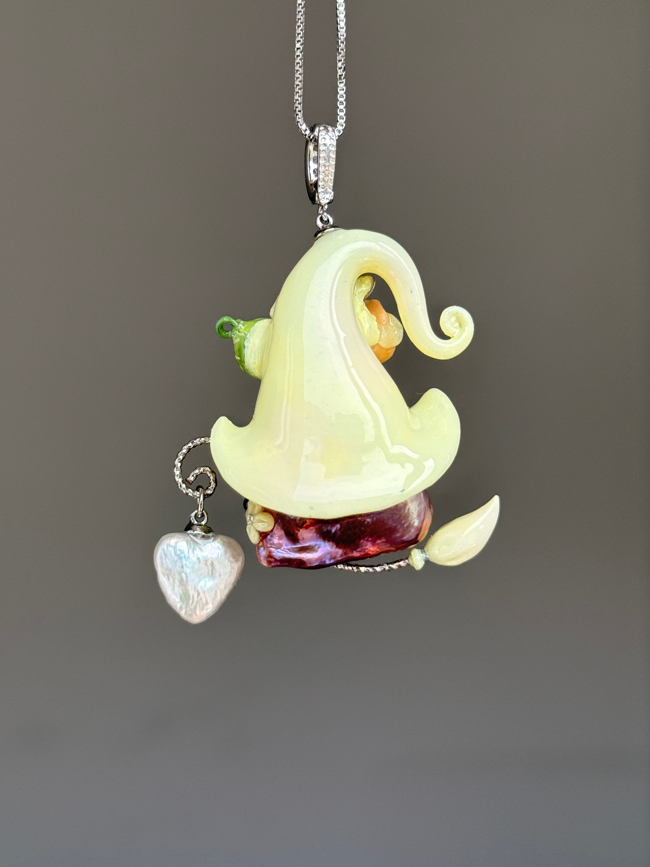 Cantaloupe Daydream Sprite Baroque Pearl Necklace SKU1009P1261