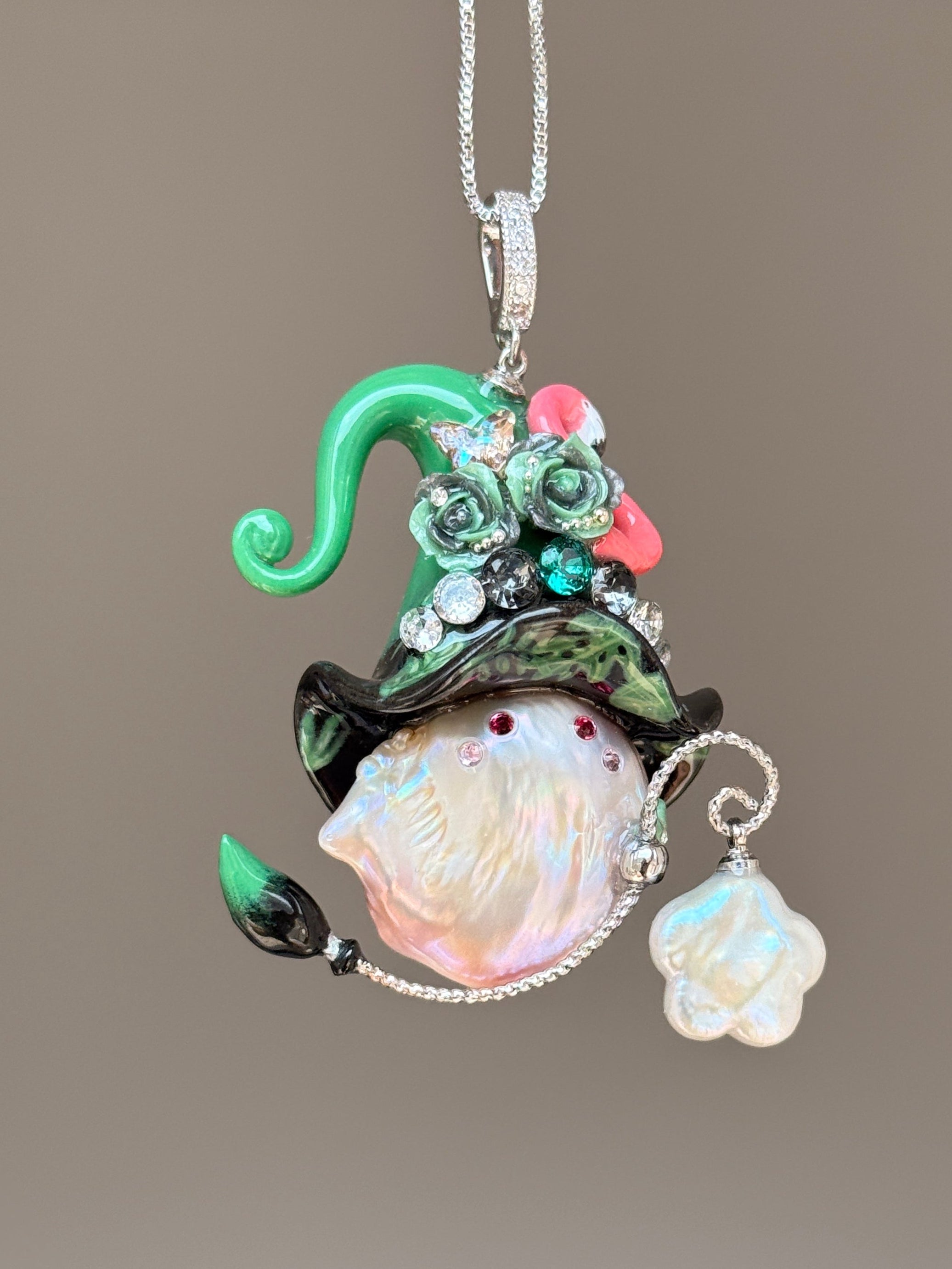 Flamingo Bloom Sprite Baroque Pearl Necklace SKU955P1227