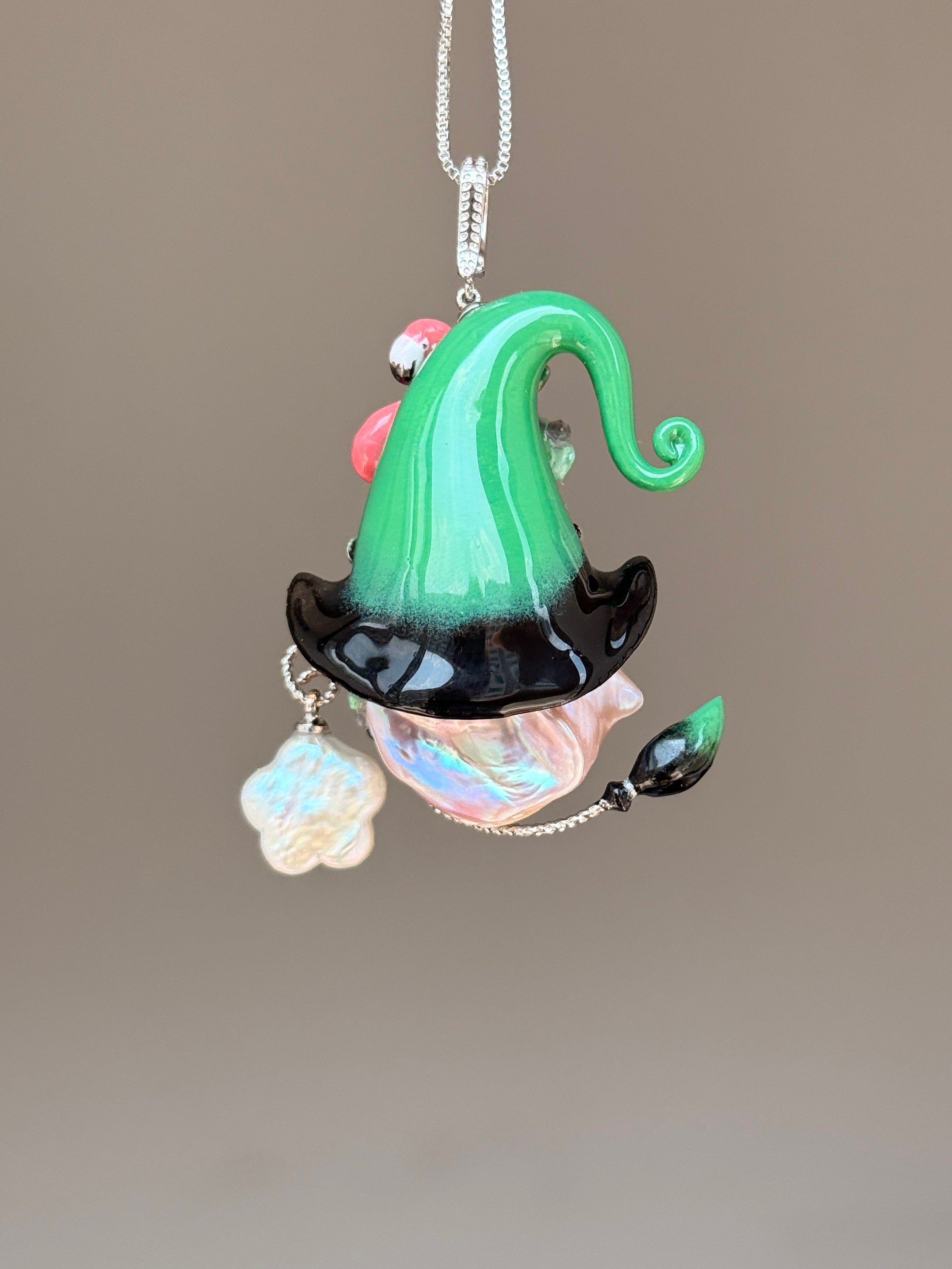 Flamingo Bloom Sprite Baroque Pearl Necklace SKU955P1227