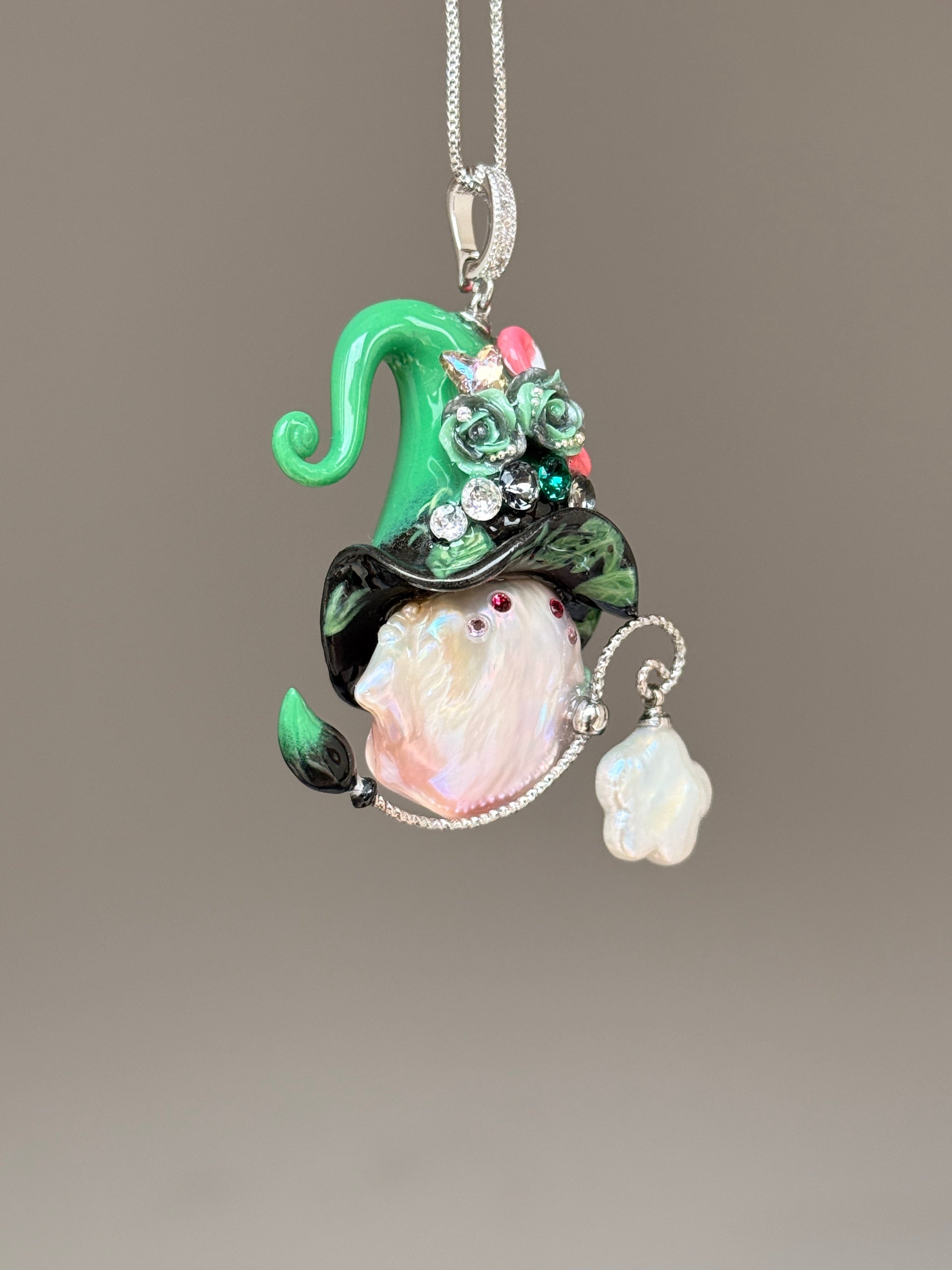 Flamingo Bloom Sprite Baroque Pearl Necklace SKU955P1227