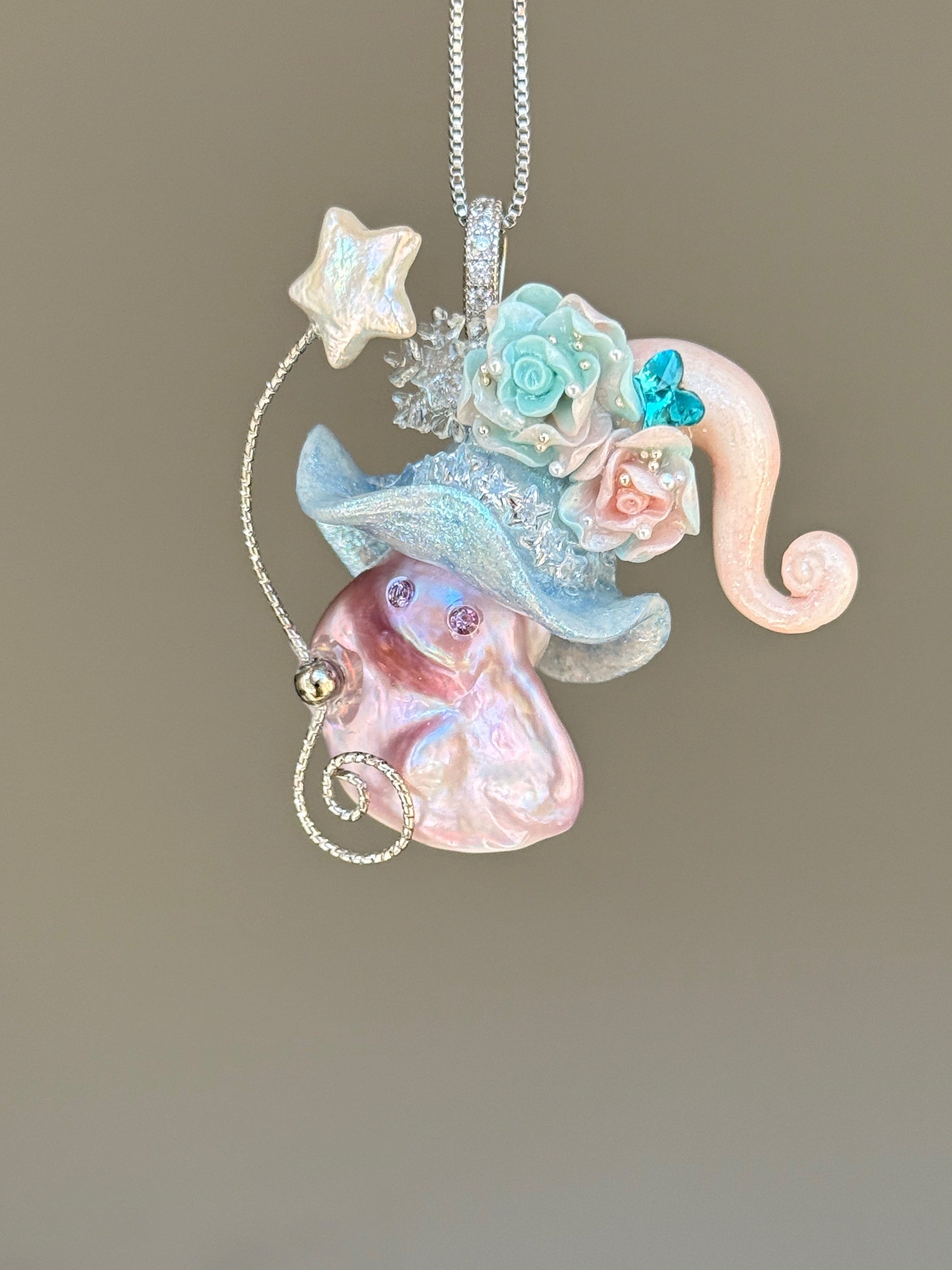 Frosted Moon Sprite Baroque Pearl Necklace SKU937P1182