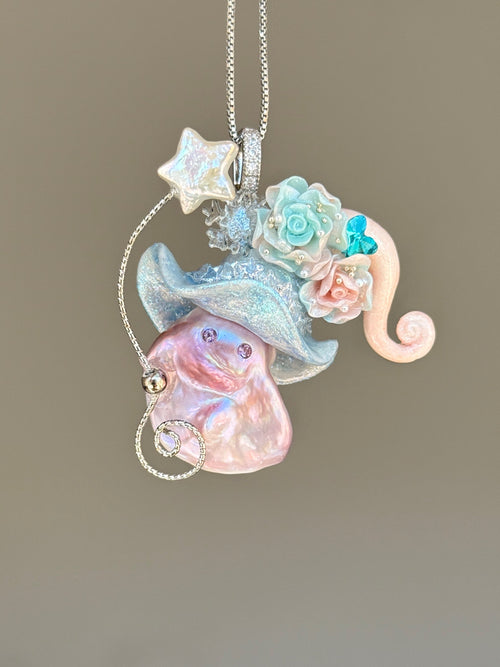 Frosted Moon Sprite Baroque Pearl Necklace SKU937P1182