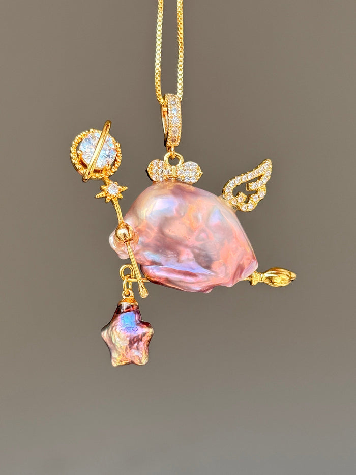 Celestial Cherub Baroque Pearl Necklace SKU912P1360