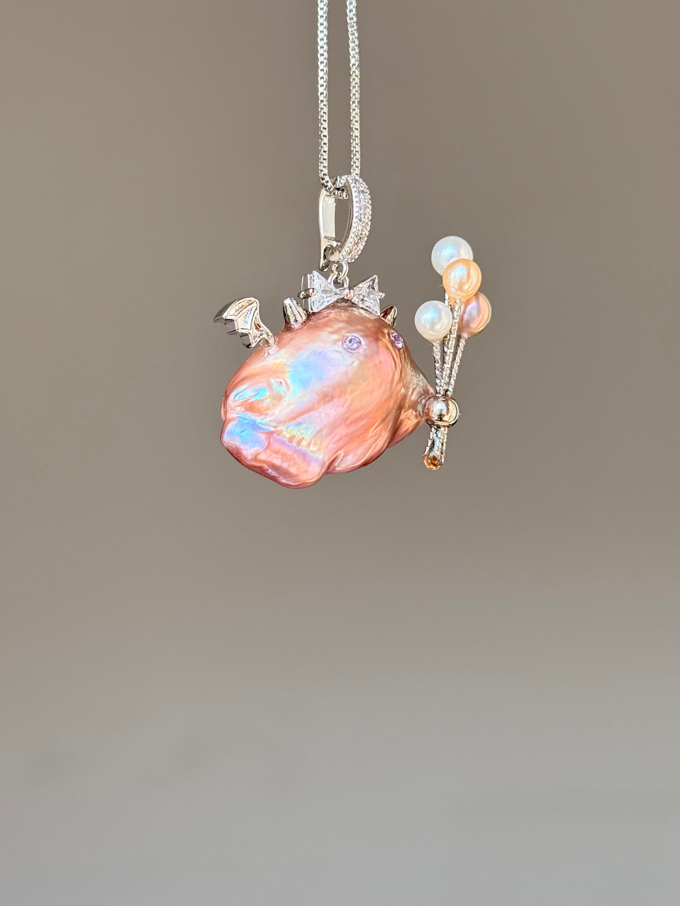 Evil Wing Sprite Baroque Pearl Necklace SKU853P1058