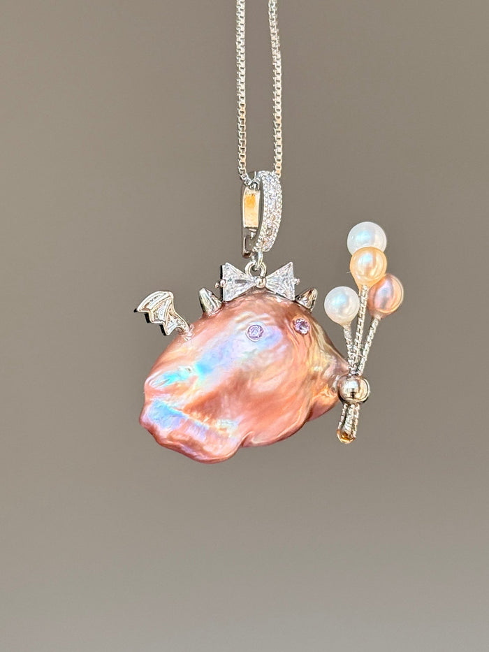 Evil Wing Sprite Baroque Pearl Necklace SKU853P1058