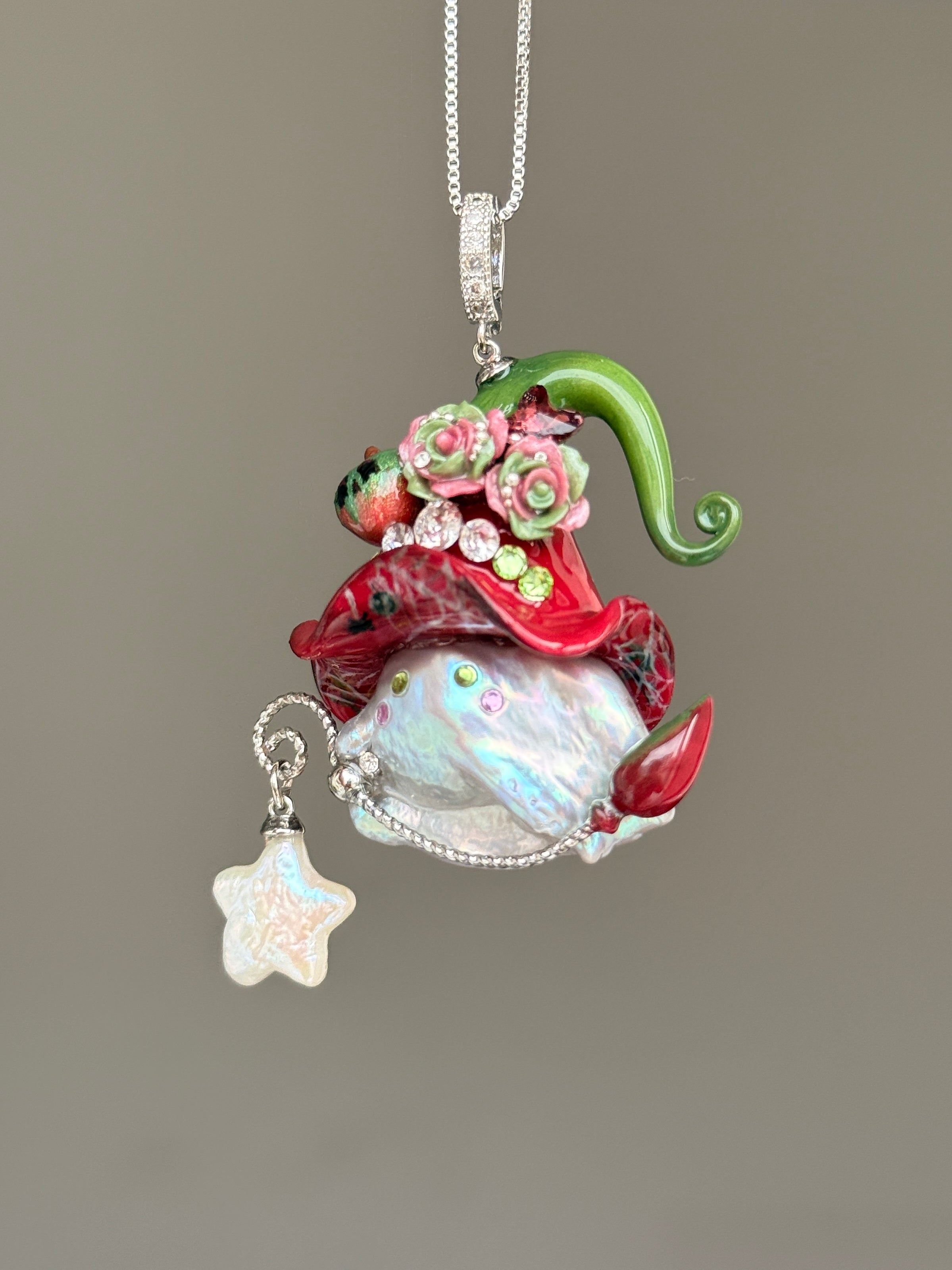 Poison Apple Witch Baroque Pearl Necklace SKU782P1279