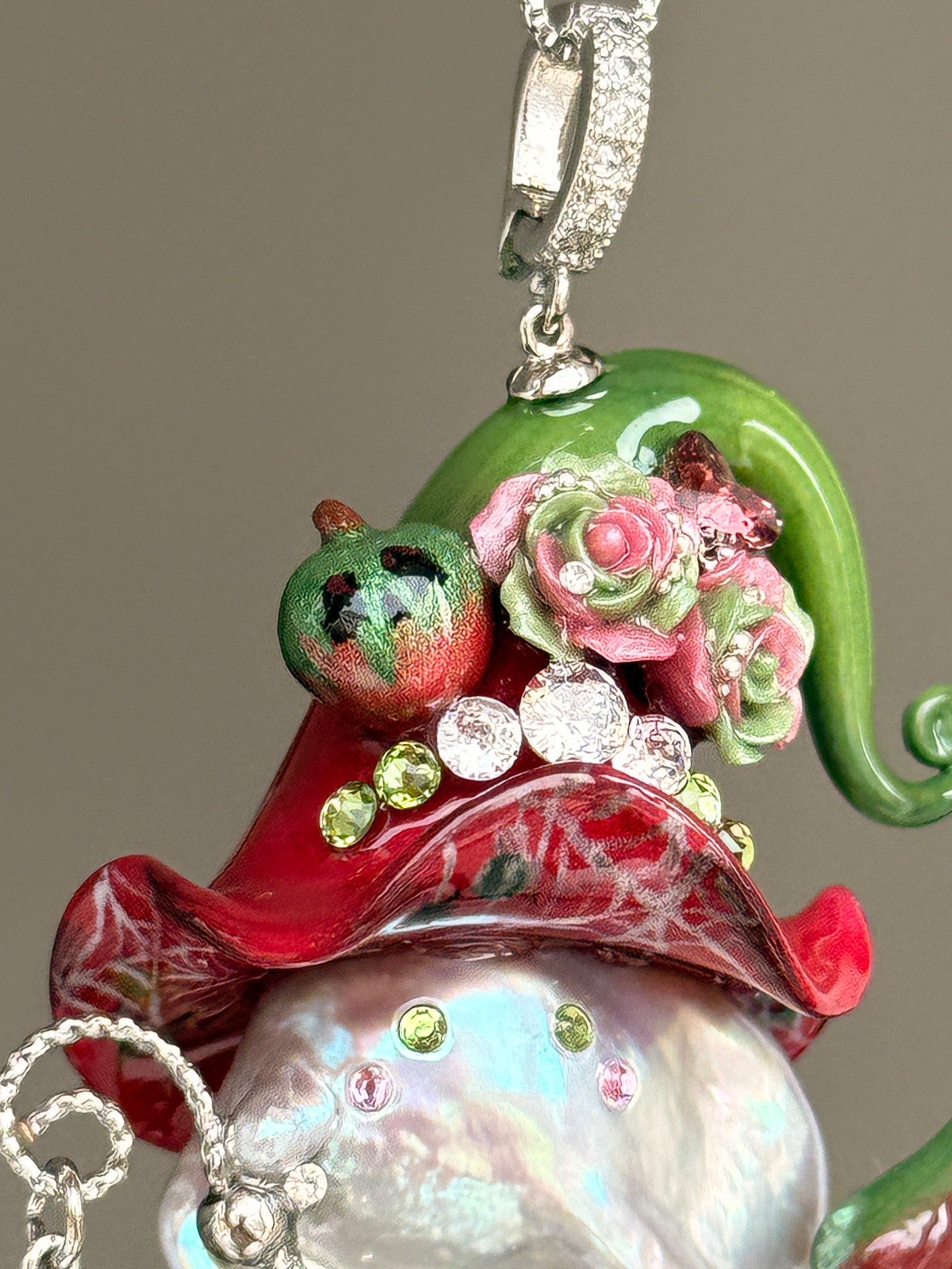 Poison Apple Witch Baroque Pearl Necklace SKU782P1279