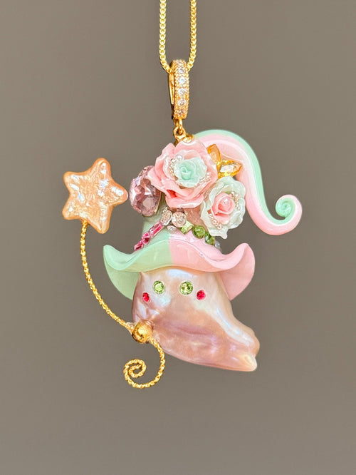 Mint Blush Colorblock Baroque Pearl Necklace SKU601