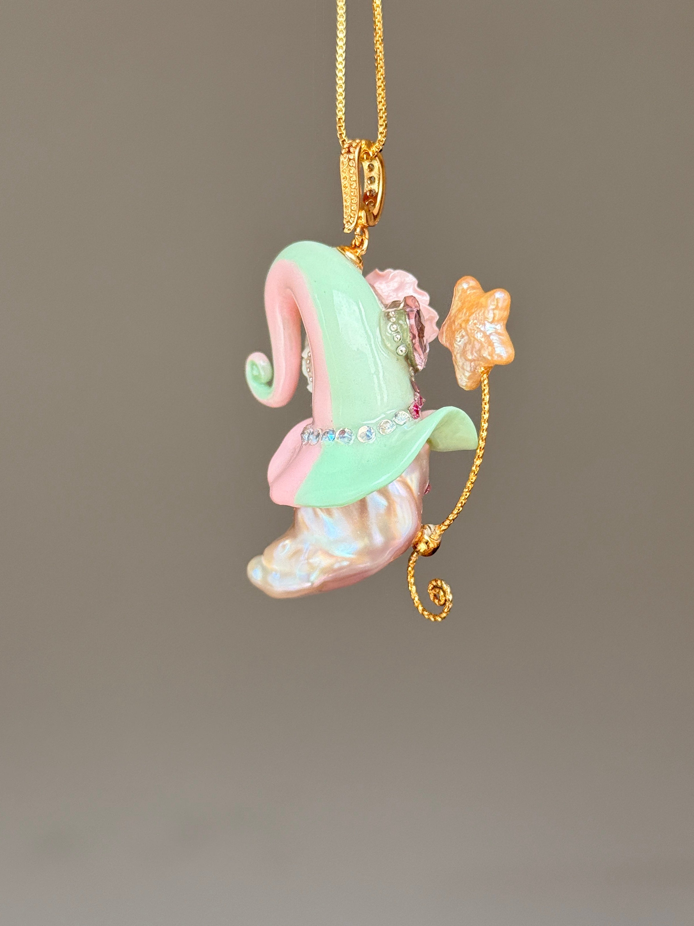 Mint Blush Colorblock Baroque Pearl Necklace SKU601